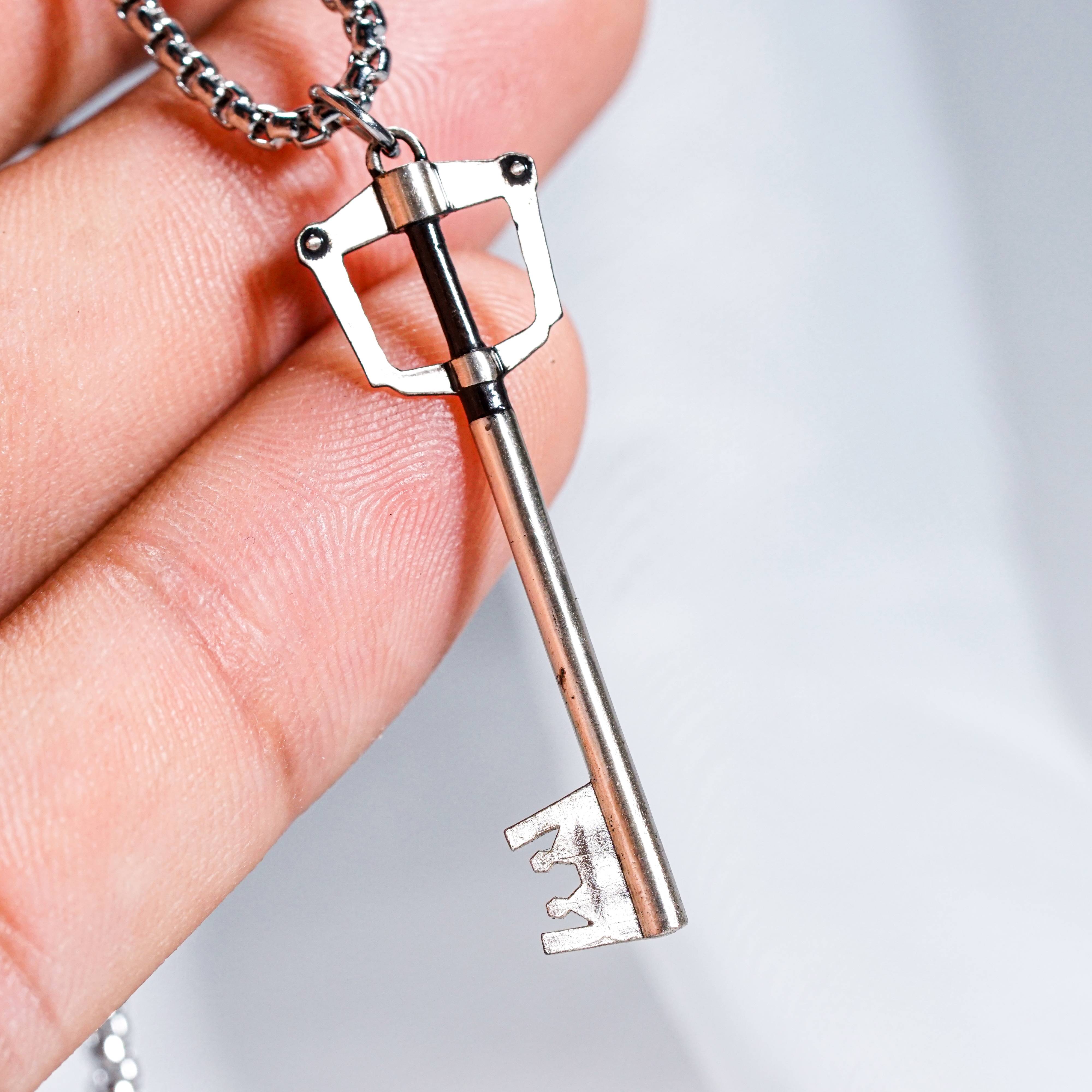 Kingdom Hearts Key 950 Silver Necklace, Key 950 Silver inspired by Kingdom Hearts, Kingdom Key Jewelry, Unisex Jewelry, Gamer Gift 4 - EternaSilver DSC08251 - EternaSilver