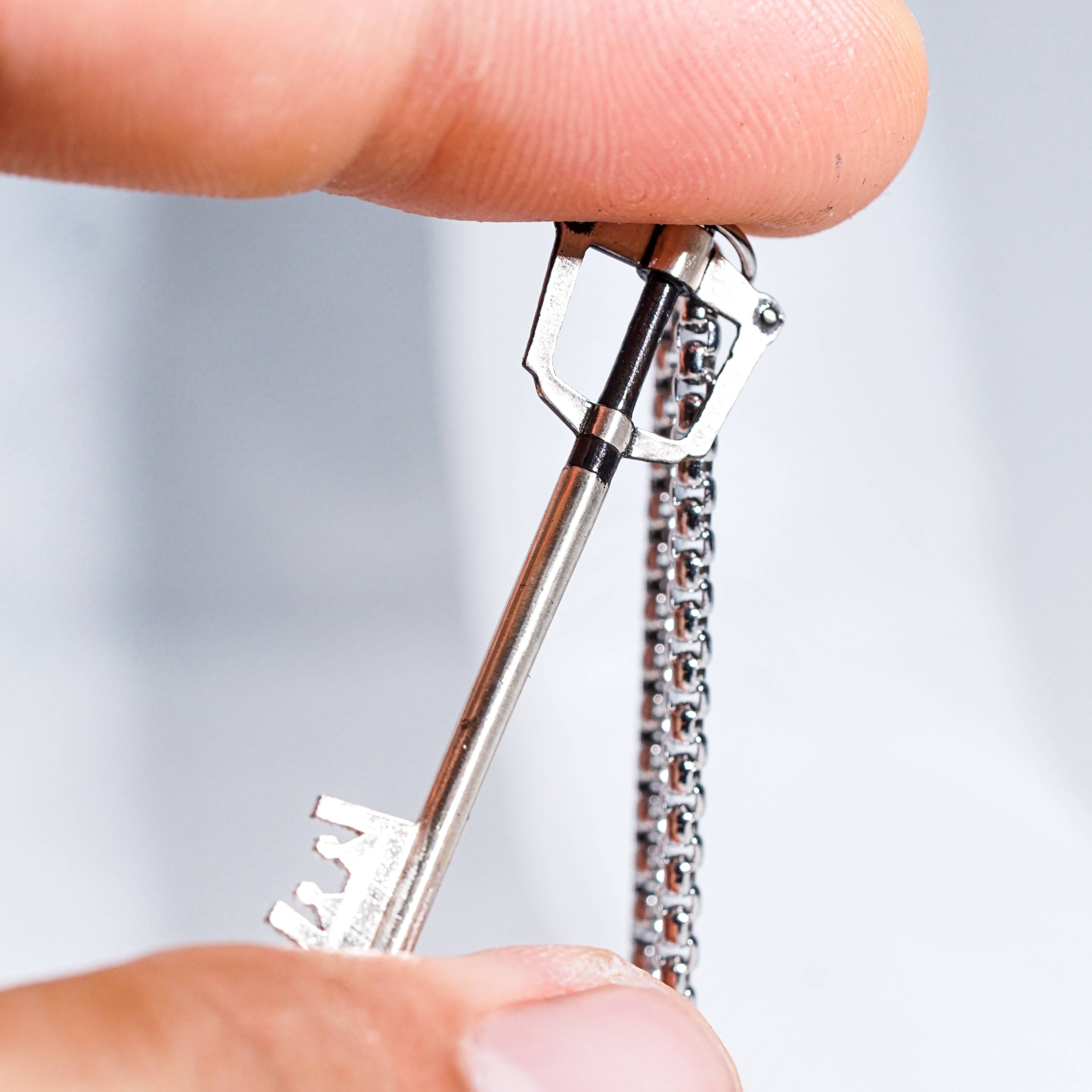 Kingdom Hearts Key 950 Silver Necklace, Key 950 Silver inspired by Kingdom Hearts, Kingdom Key Jewelry, Unisex Jewelry, Gamer Gift 3 - EternaSilver DSC08252 - EternaSilver