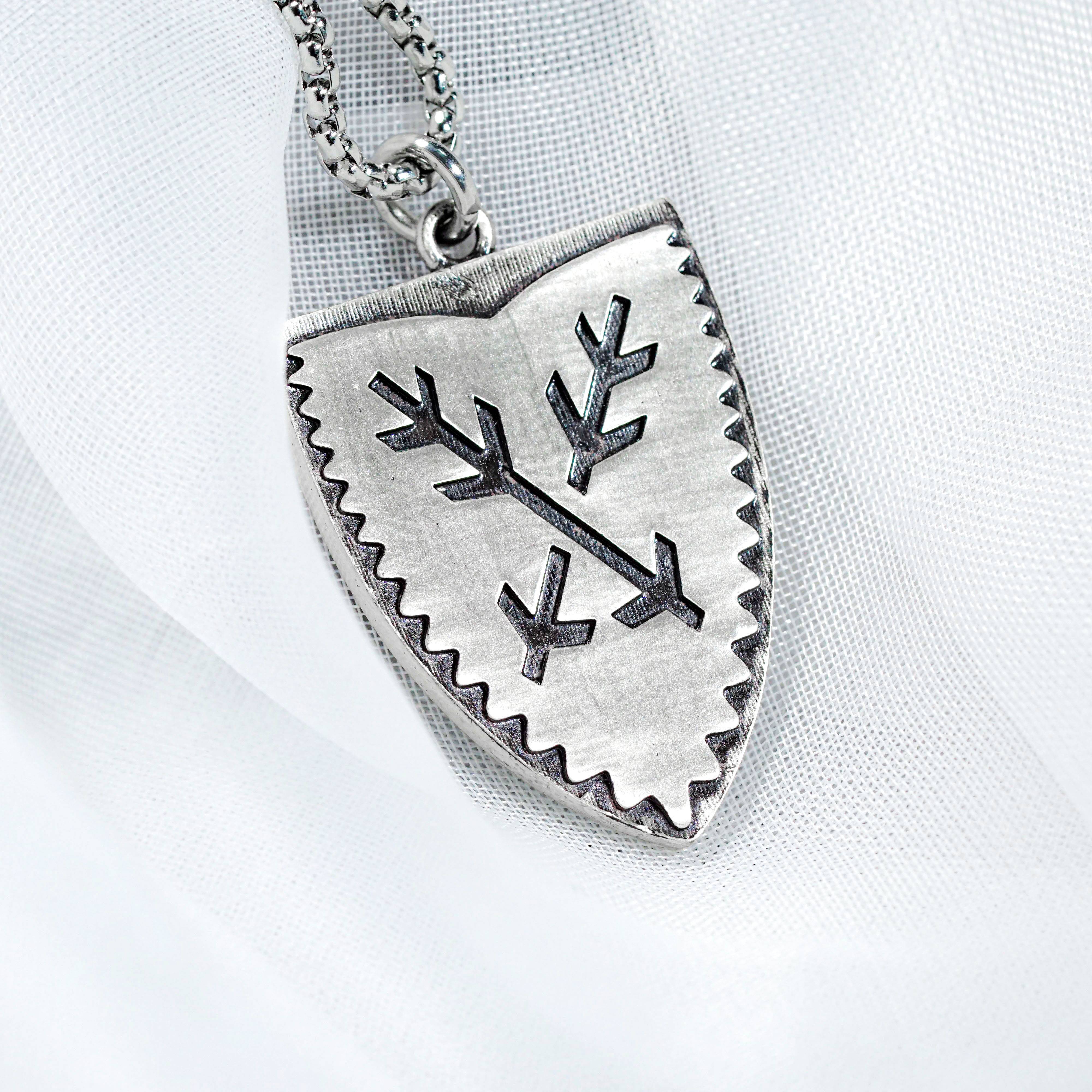 Kingdom Come Deliverance II Lord Hans Capon's Shield Badge Necklace, Handcrafted 950 Silver Pendant, Kingdom Come Cosplay 7 - EternaSilver DSC08650 - EternaSilver
