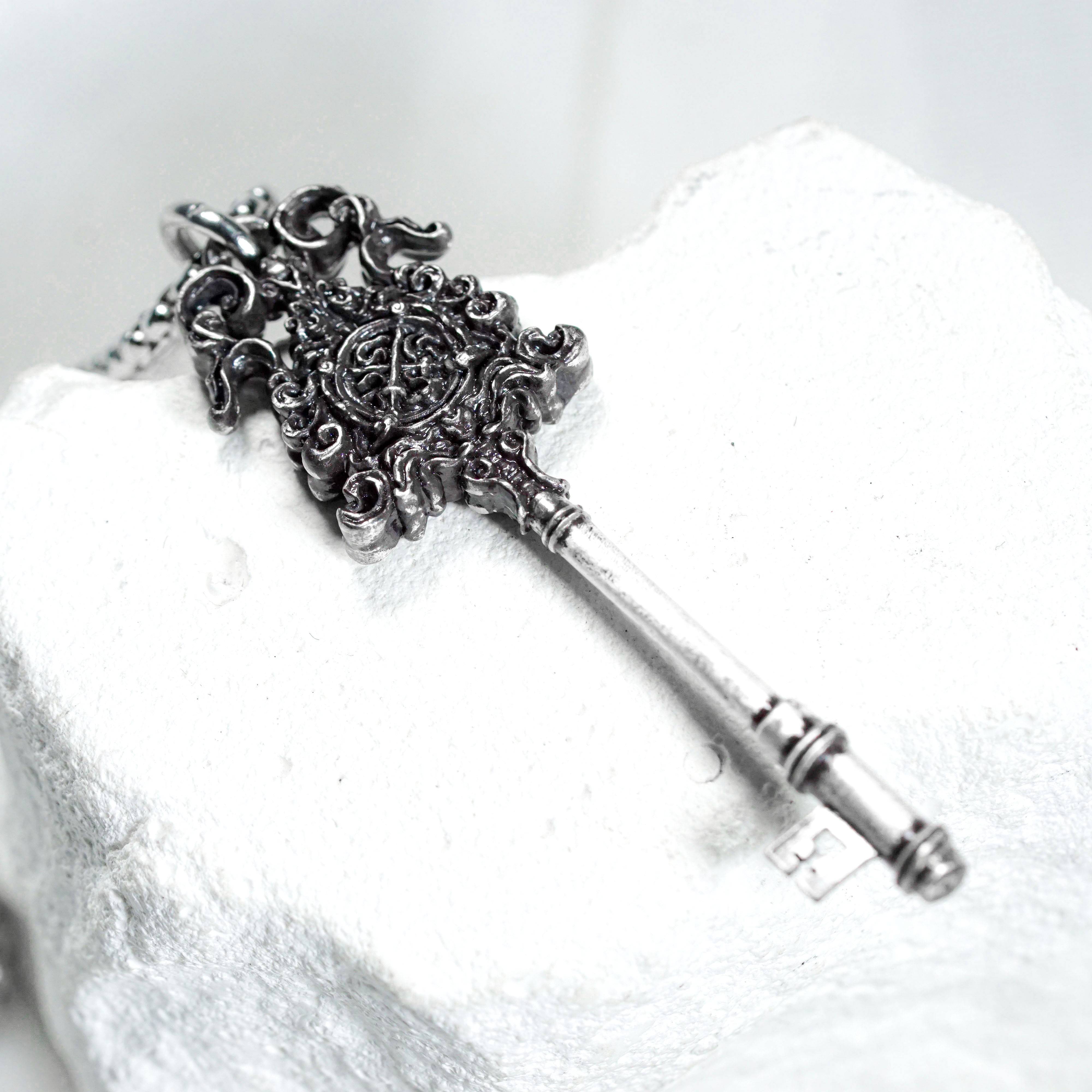 Discarded Palace Key Necklace, Handcrafted 950 Silver Elden Ring Pendant Necklace, Elden Ring Jewelry, Ranni, Dark Moon Ring 7 - EternaSilver DSC08671 - EternaSilver