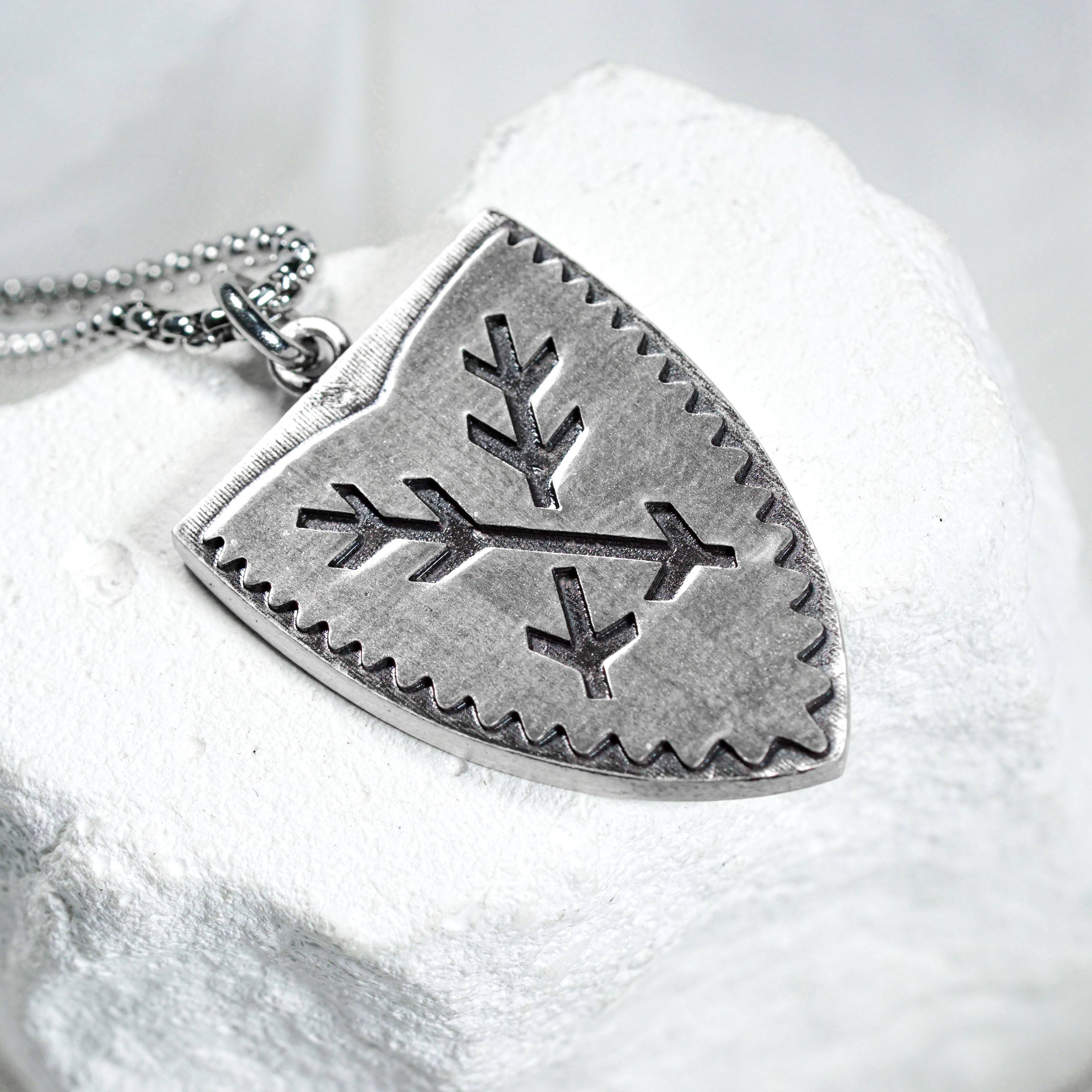 Kingdom Come Deliverance II Lord Hans Capon's Shield Badge Necklace, Handcrafted 950 Silver Pendant, Kingdom Come Cosplay 8 - EternaSilver DSC08677 - EternaSilver