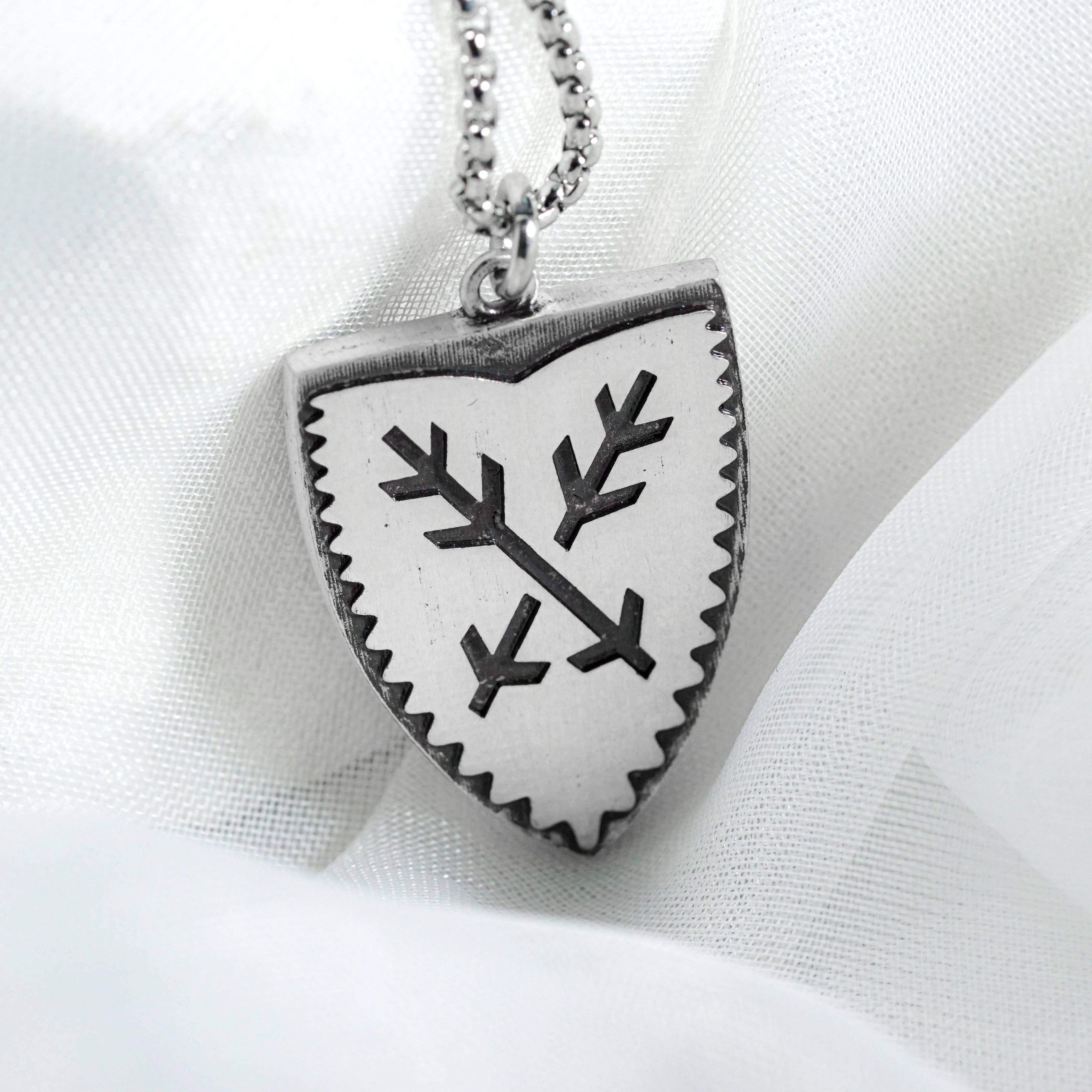 Kingdom Come Deliverance II Lord Hans Capon's Shield Badge Necklace, Handcrafted 950 Silver Pendant, Kingdom Come Cosplay 6 - EternaSilver DSC086821 - EternaSilver