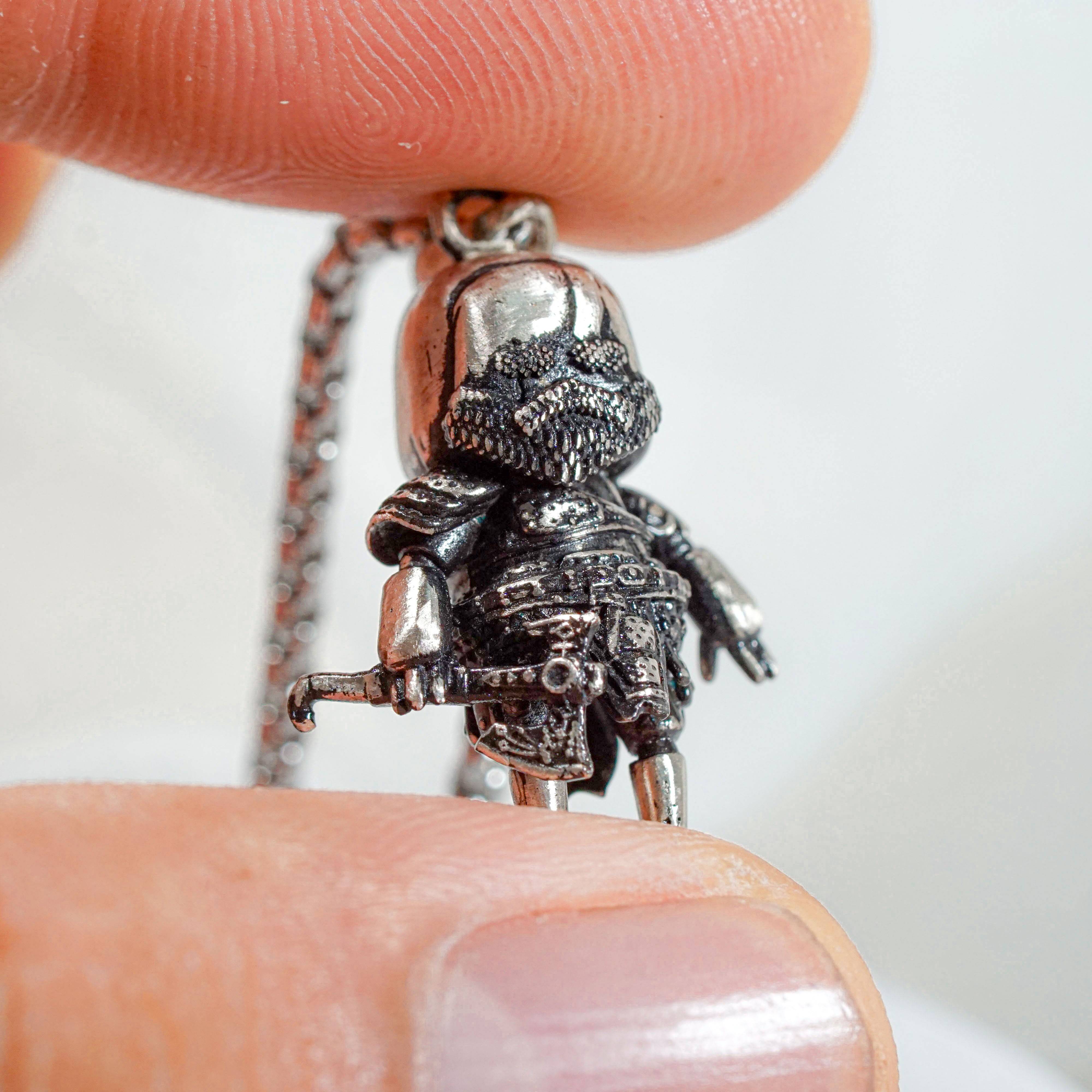 Kratos God of War Necklace, Silver 950 Jewelry, Perfect Sony Fan Gift for Him, Gift for Fans 5 - EternaSilver DSC08709 - EternaSilver