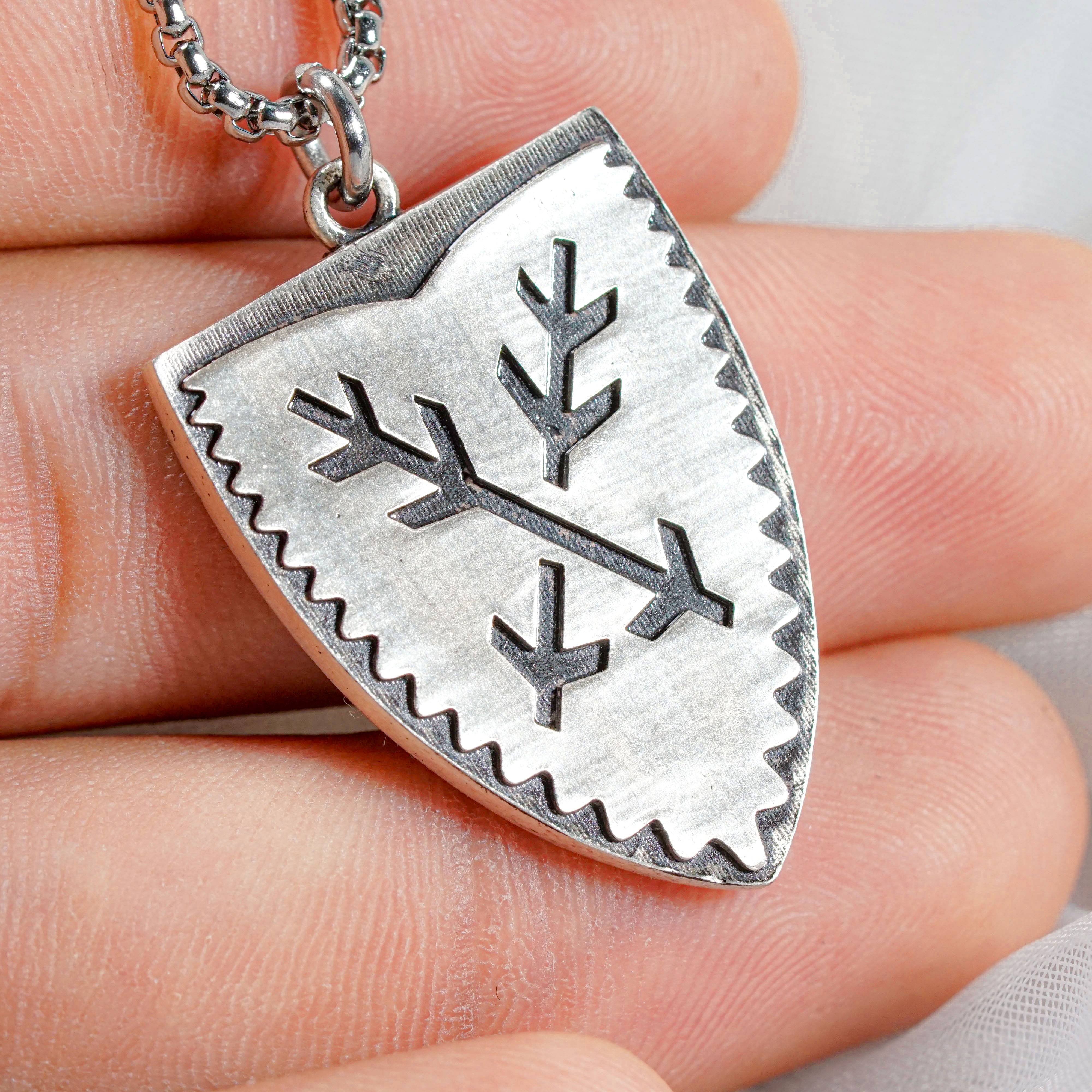 Kingdom Come Deliverance II Lord Hans Capon's Shield Badge Necklace, Handcrafted 950 Silver Pendant, Kingdom Come Cosplay 5 - EternaSilver DSC08717 - EternaSilver