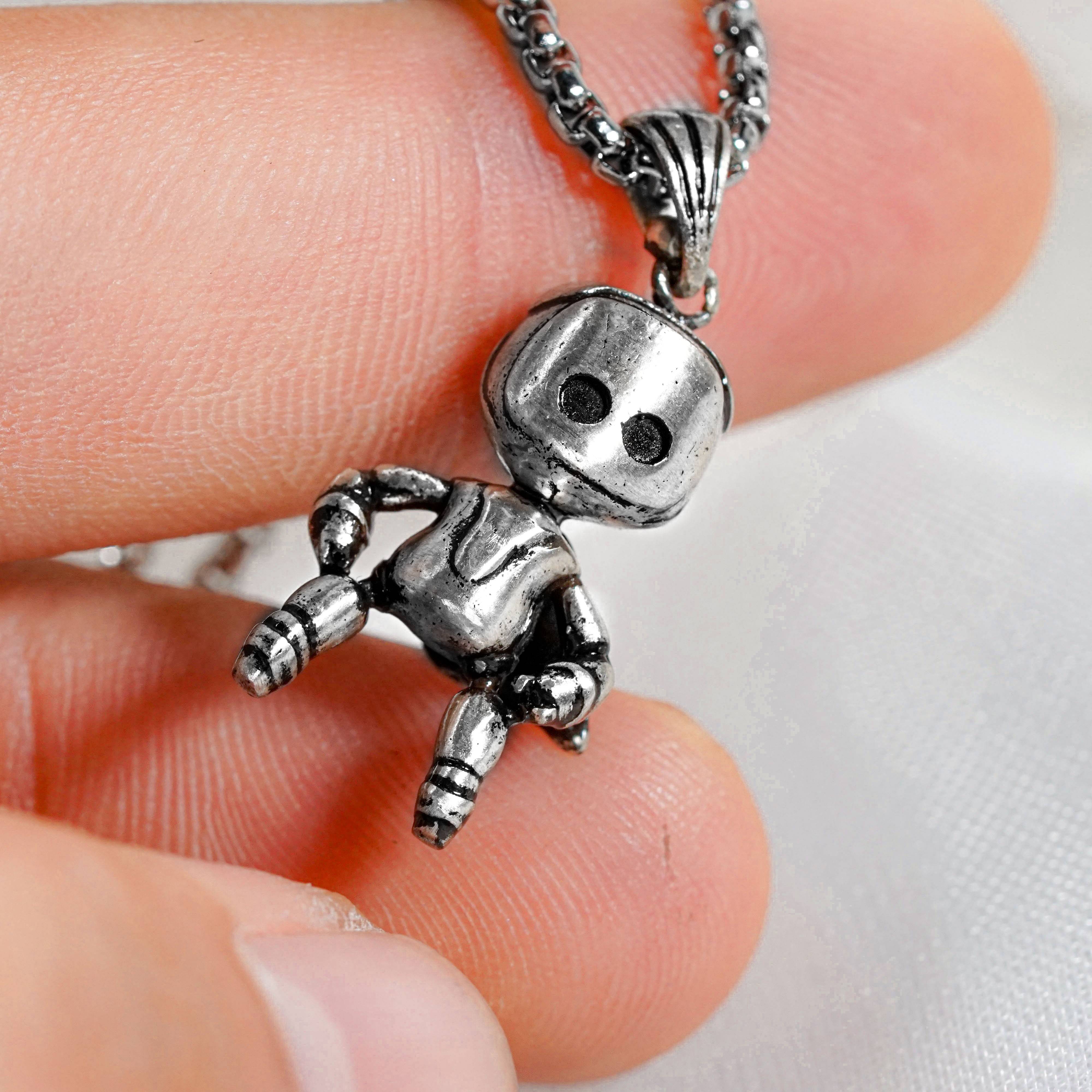 Astro Bot Necklace, Silver 950 Jewelry, PS5 Gaming Necklace, Perfect Sony Fan Gift for Him, Gift for Fans 5 - EternaSilver DSC08734 - EternaSilver