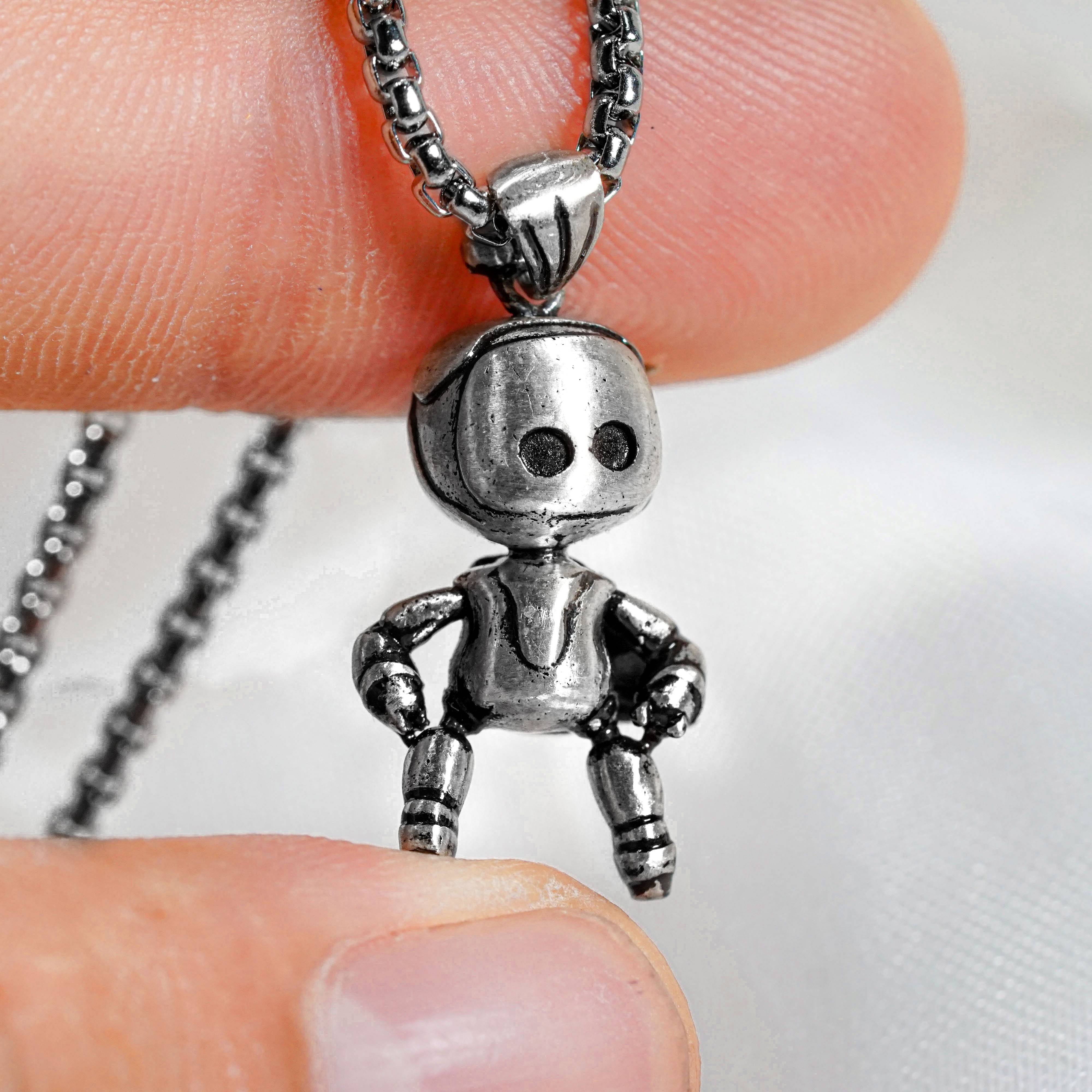 Astro Bot Necklace, Silver 950 Jewelry, PS5 Gaming Necklace, Perfect Sony Fan Gift for Him, Gift for Fans 4 - EternaSilver DSC08735 - EternaSilver