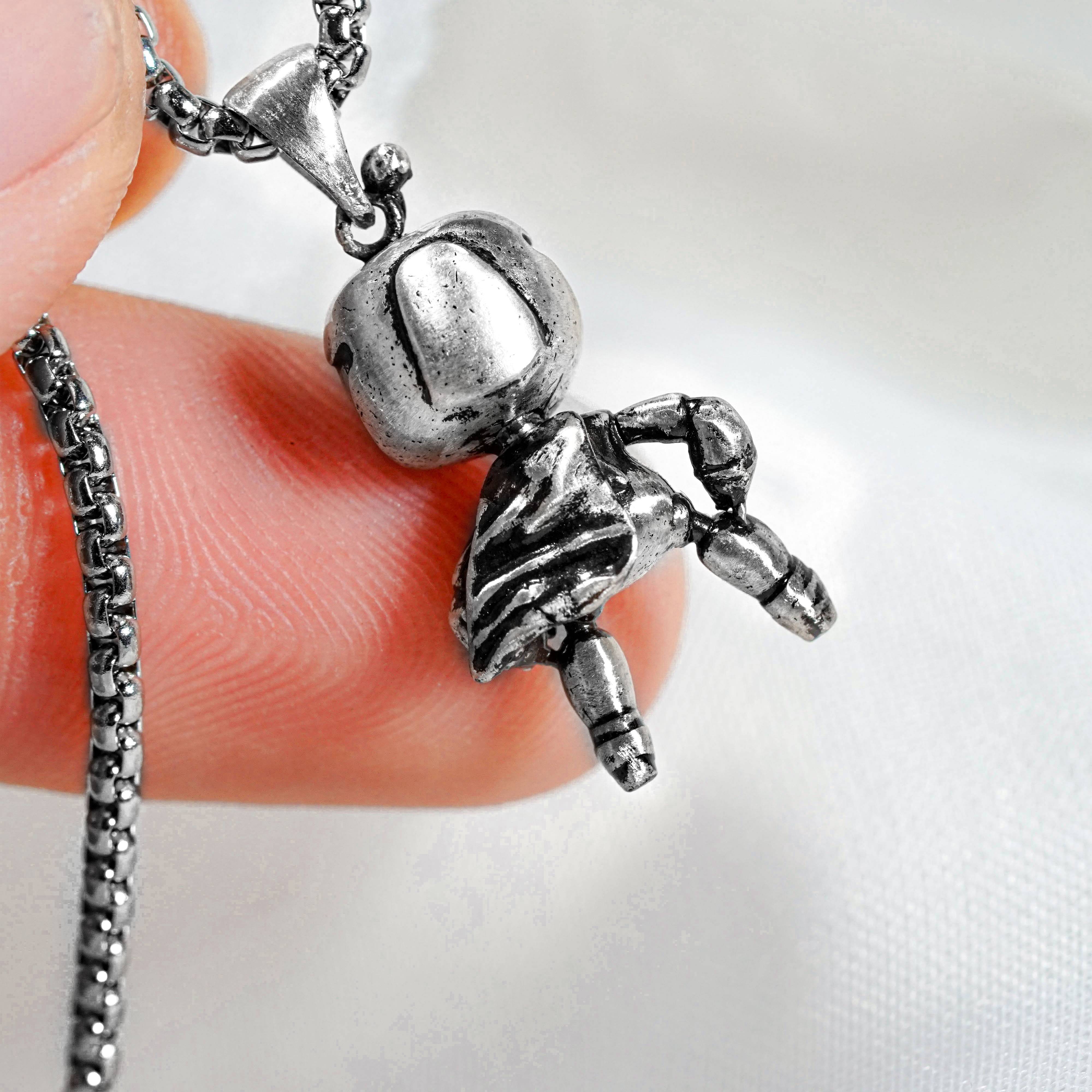 Astro Bot Necklace, Silver 950 Jewelry, PS5 Gaming Necklace, Perfect Sony Fan Gift for Him, Gift for Fans 3 - EternaSilver DSC08736 - EternaSilver
