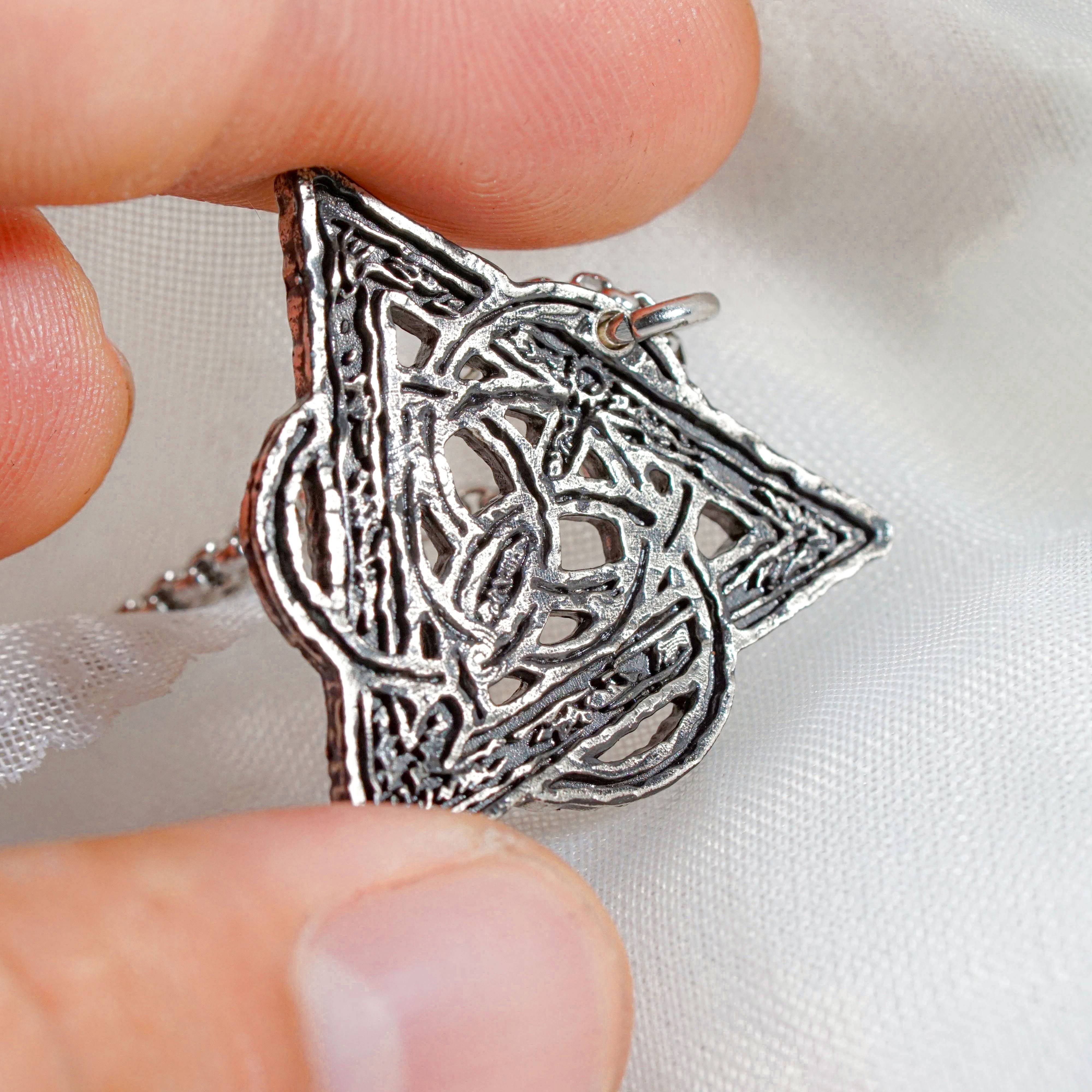 Golden Order Seal Necklace, Handmade 950 Silver Pendant Inspired by Elden Ring, Godfrey, and The Erdtree 3 - EternaSilver DSC08739 - EternaSilver