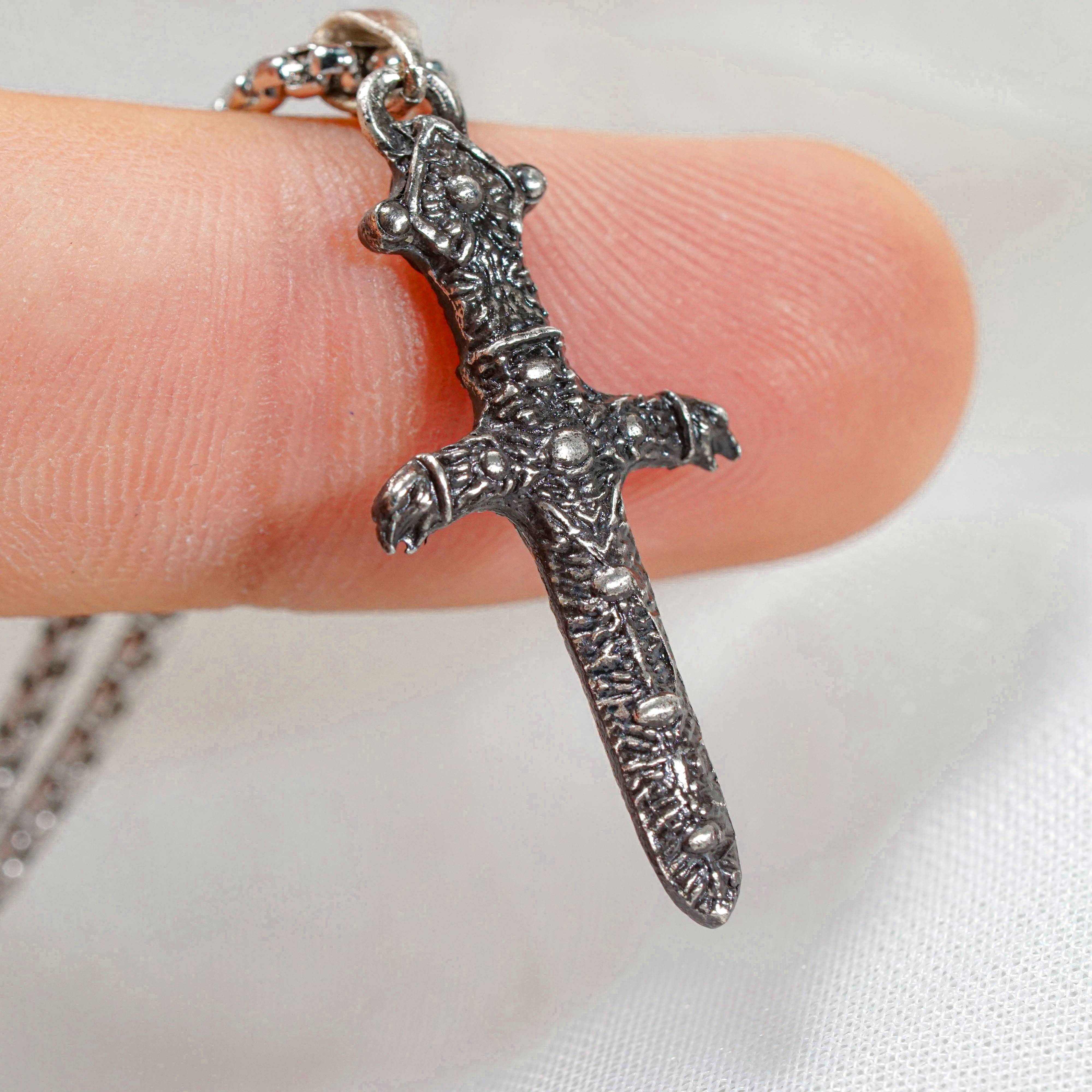 Elden Ring Stonesword Key Silver Necklace, Handcrafted 950 Silver Elden Ring Pendant, Elden Ring Jewelry, Gift for Gamers 4 - EternaSilver DSC08751 - EternaSilver