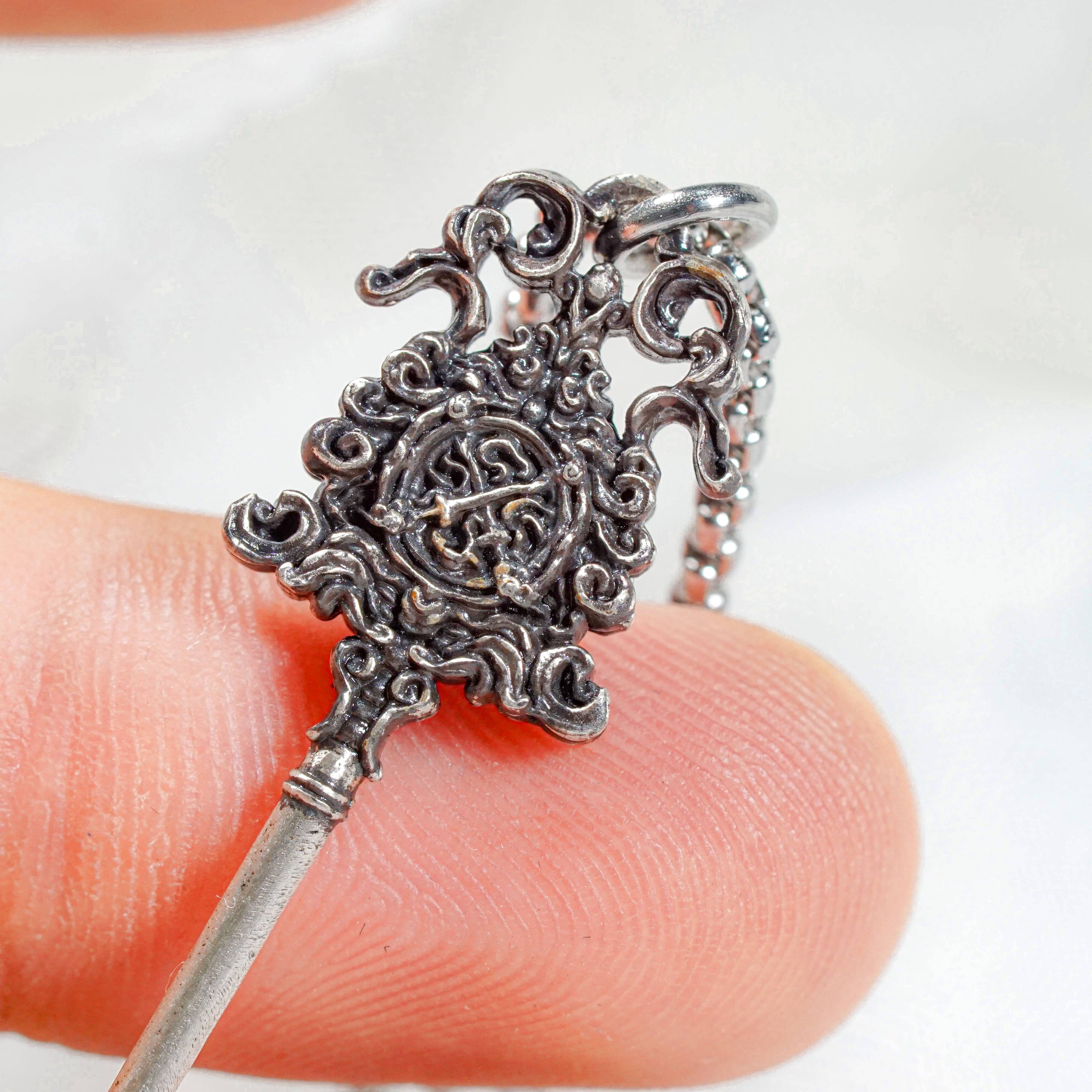 Discarded Palace Key Necklace, Handcrafted 950 Silver Elden Ring Pendant Necklace, Elden Ring Jewelry, Ranni, Dark Moon Ring 4 - EternaSilver DSC08755 - EternaSilver