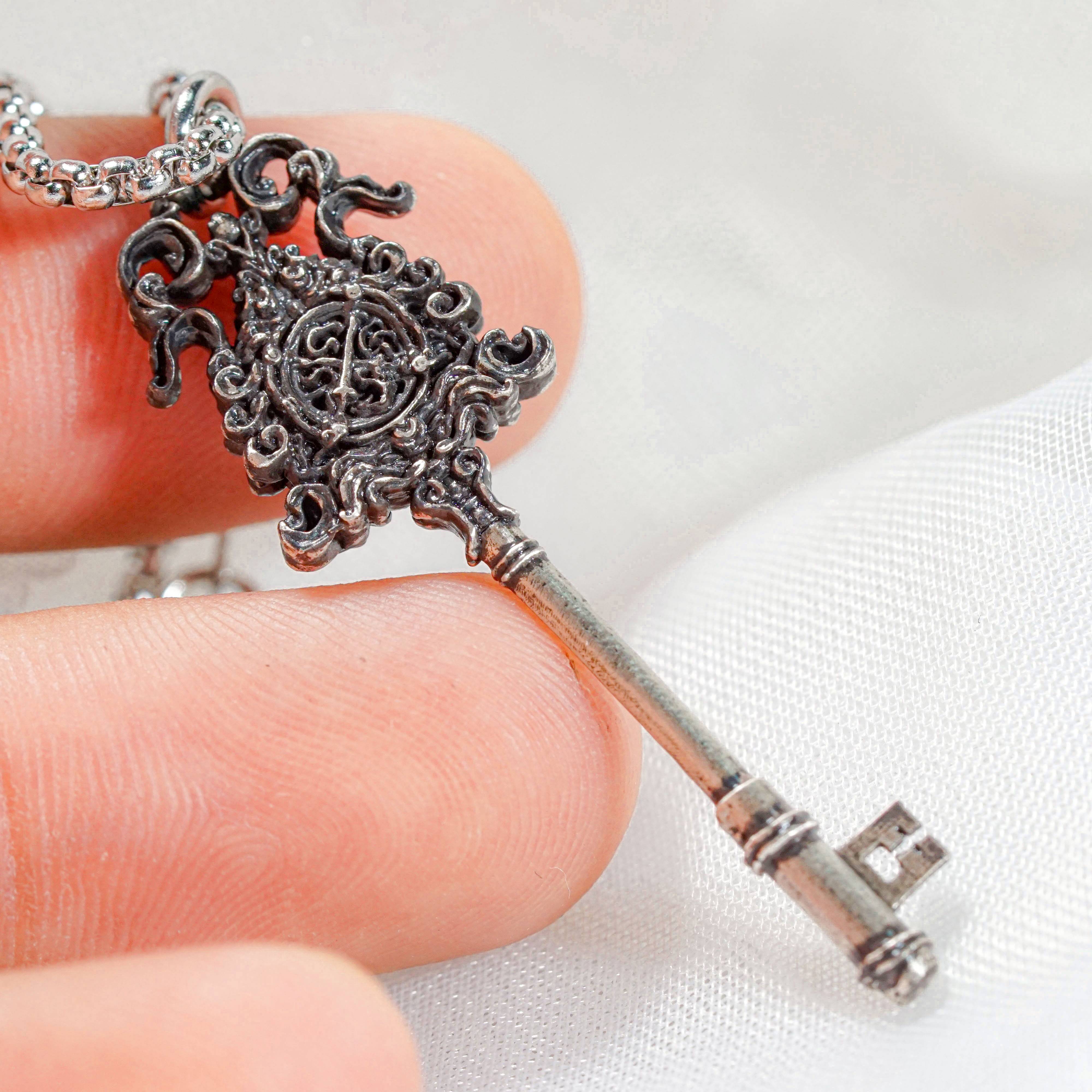 Discarded Palace Key Necklace, Handcrafted 950 Silver Elden Ring Pendant Necklace, Elden Ring Jewelry, Ranni, Dark Moon Ring 3 - EternaSilver DSC08756 - EternaSilver