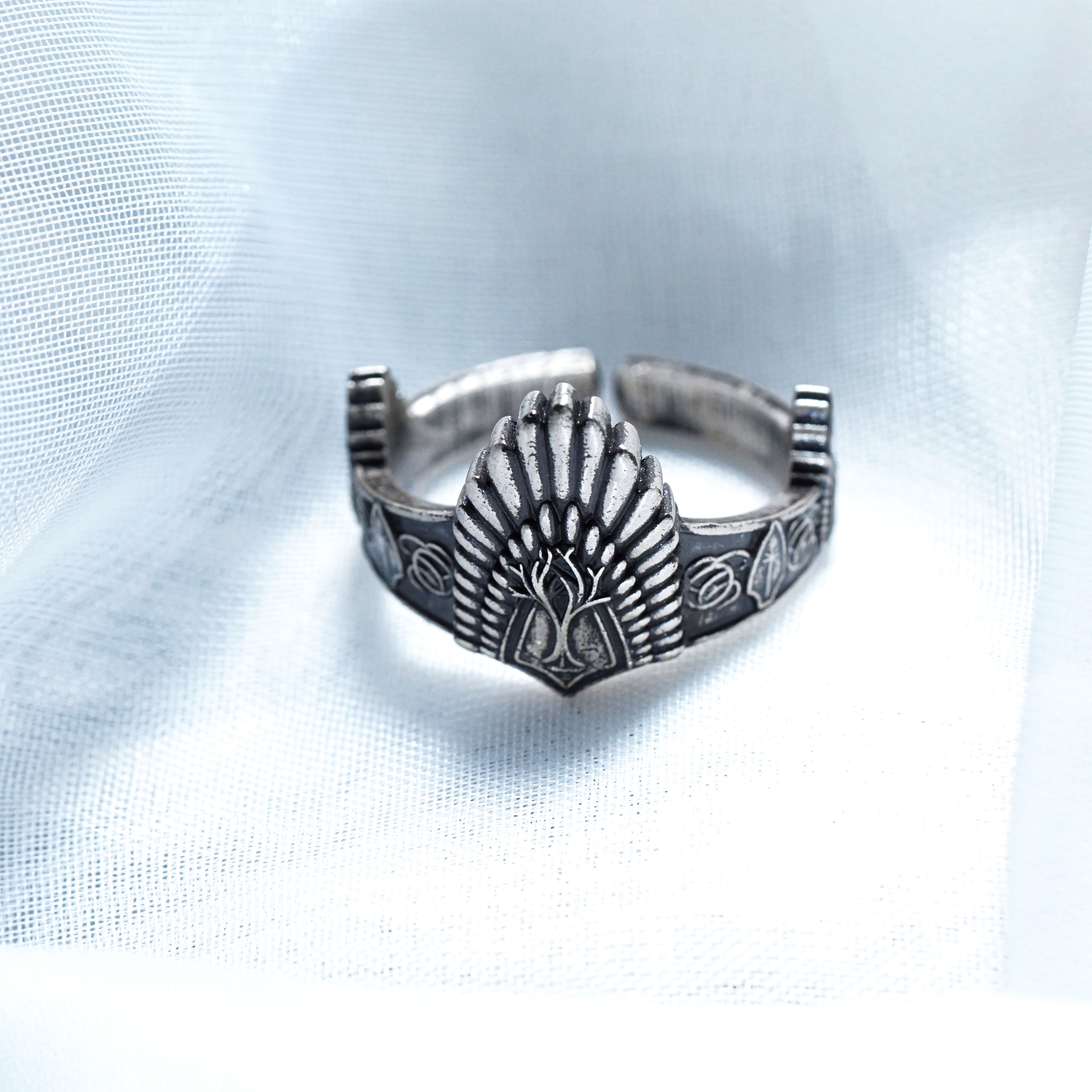 Aragorn Ring, Lord of the Rings Inspired Handmade 950 Silver Ring, King of Gondor Crown Ring, Fantasy Jewelry Gift for LOTR Fans 6 - EternaSilver DSC00734 - EternaSilver
