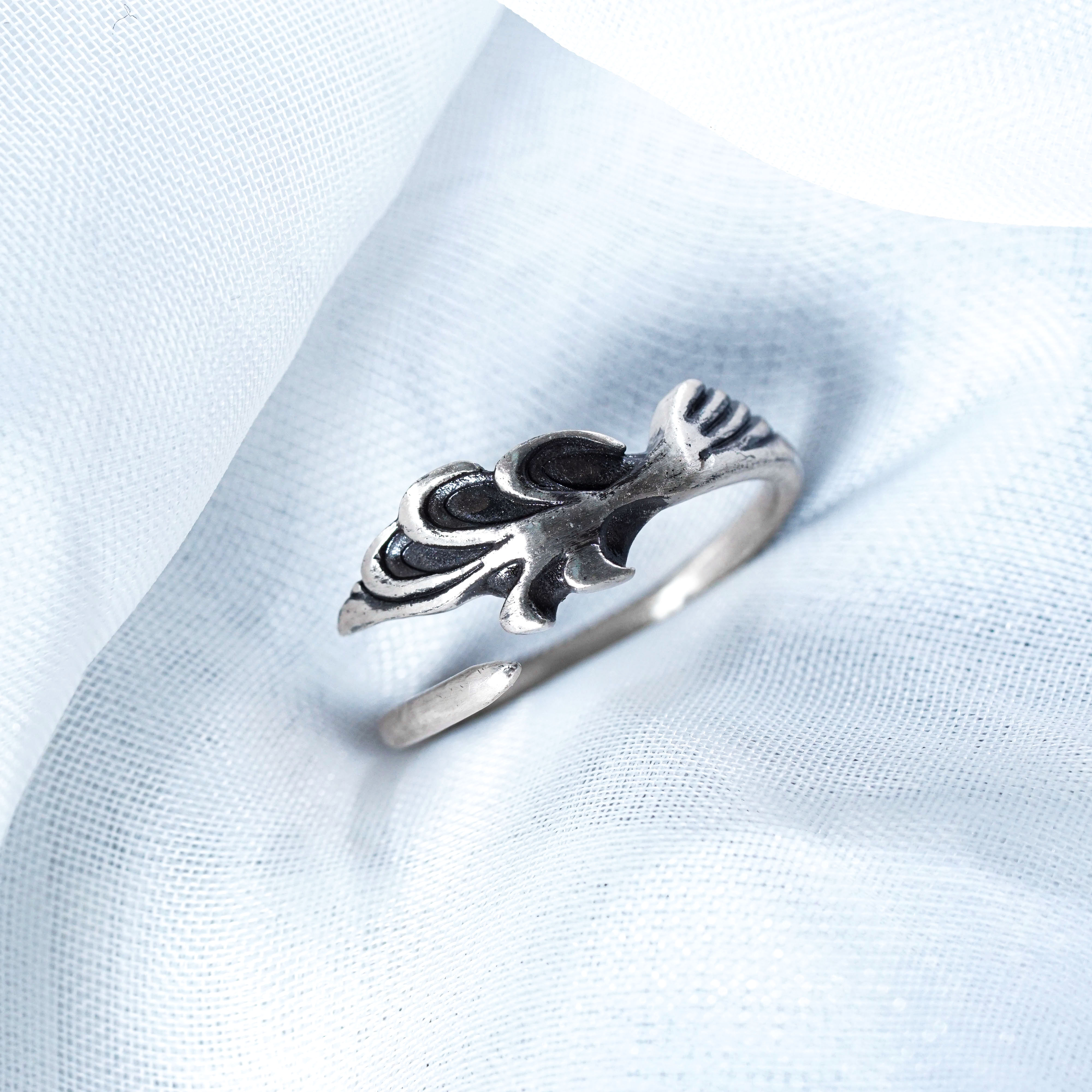 Apothecary Diaries Mao Mao Hairpin Ring, Custom Handmade 950 Silver Adjustable Ring, Inspired by The Apothecary Diaries, Gift for Anime and Fantasy Jewelry Fans 3 - EternaSilver DSC00742 - EternaSilver