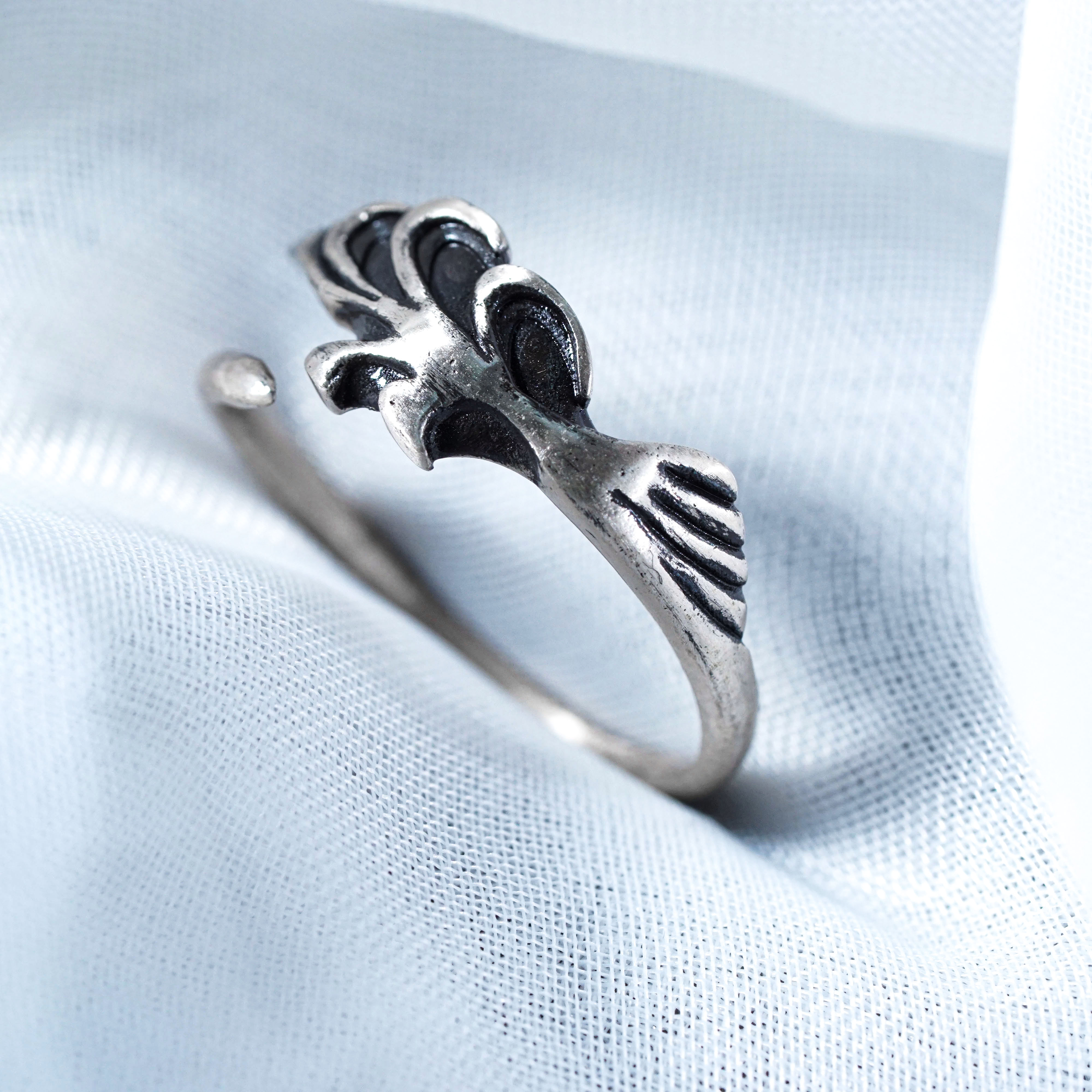 Apothecary Diaries Mao Mao Hairpin Ring, Custom Handmade 950 Silver Adjustable Ring, Inspired by The Apothecary Diaries, Gift for Anime and Fantasy Jewelry Fans 5 - EternaSilver DSC00744 - EternaSilver