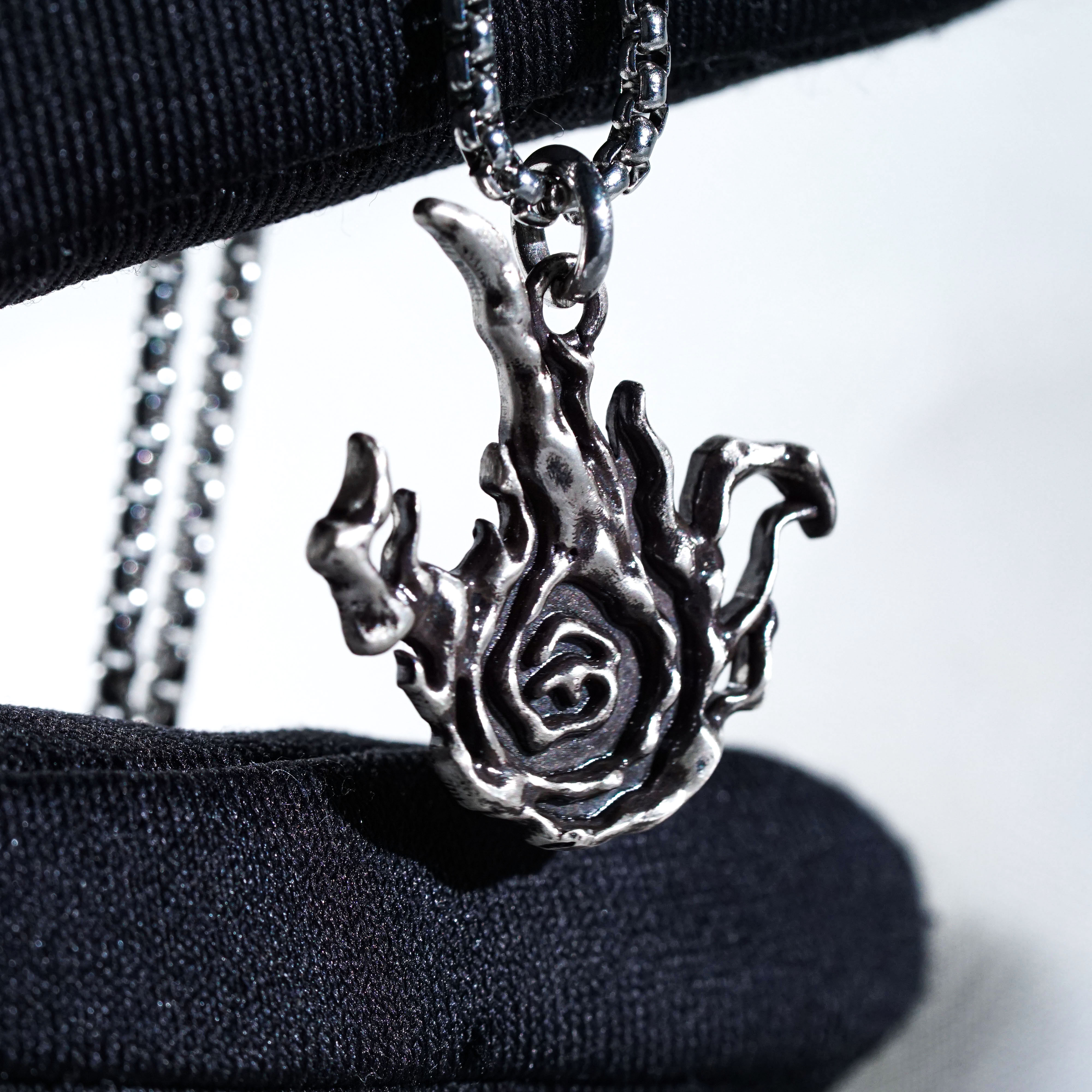 Frenzied Flame Necklace, Elden Ring Inspired Handmade 950 Silver Pendant, Chaos Faction Jewelry Gift for Gamers and Collectors 7 - EternaSilver DSC00788 - EternaSilver