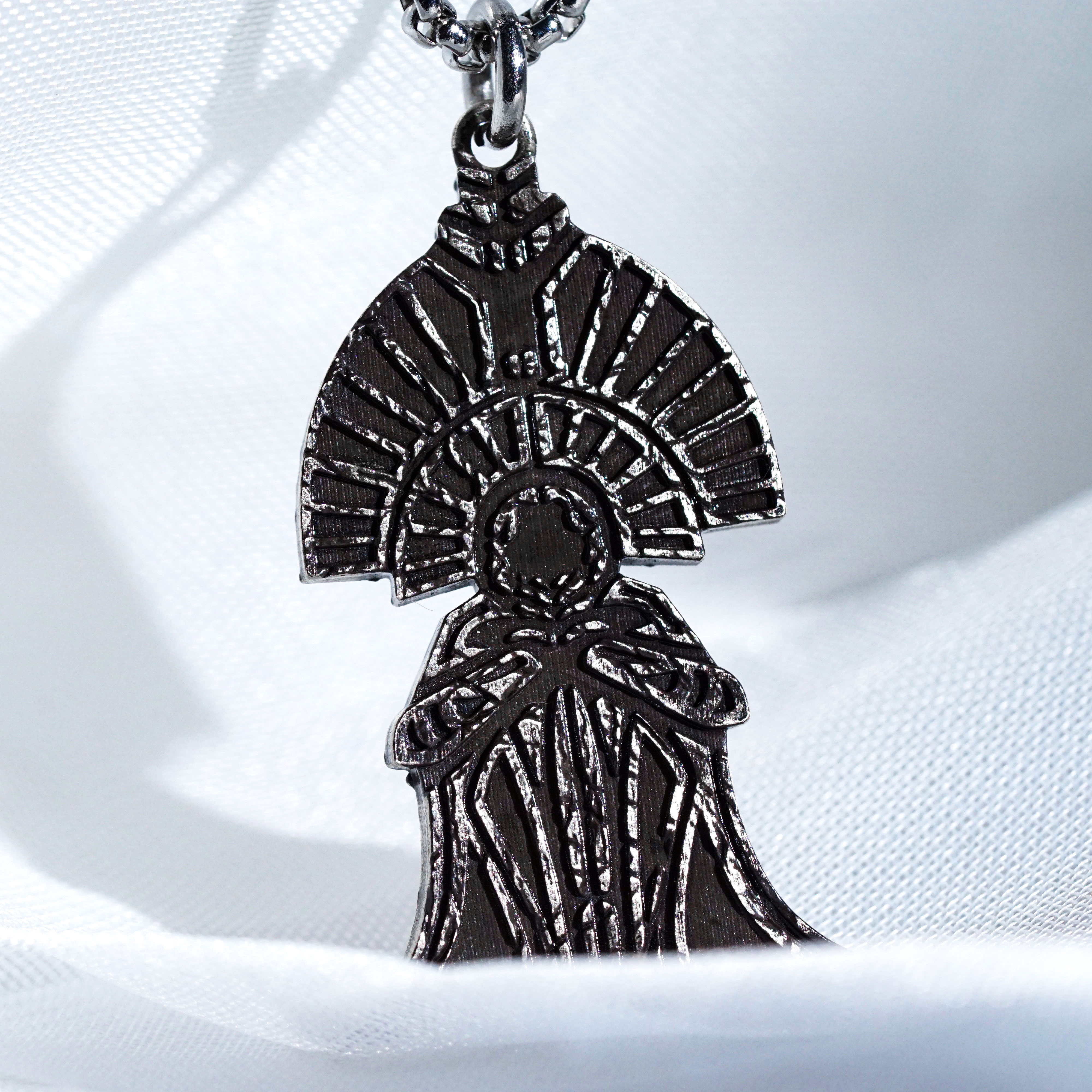 The Paintress Necklace, Clair Obscur Expedition 33 Inspired Handmade 950 Silver Pendant, Fantasy Jewelry Gift for Gamers and Collectors