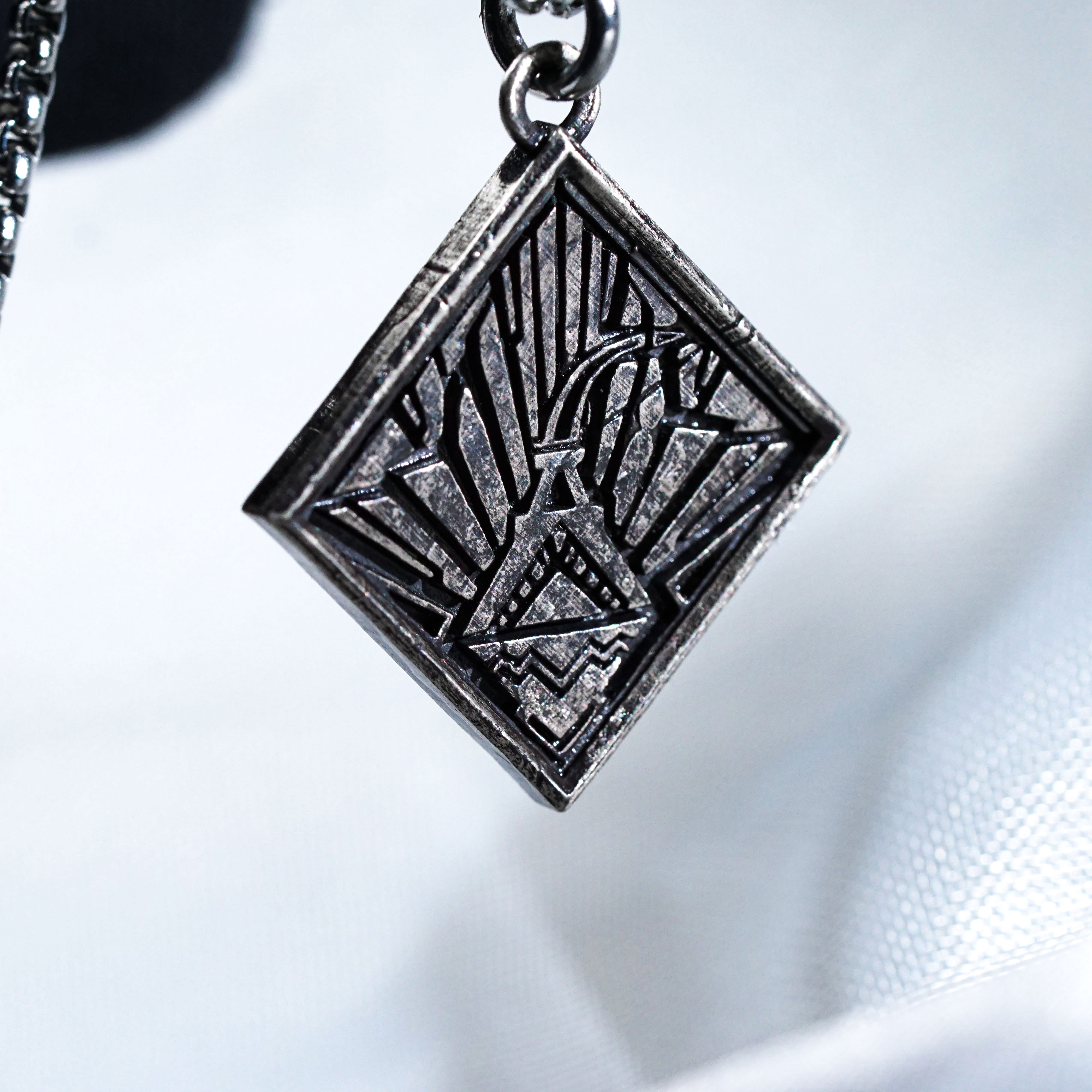 Verso Badge Necklace, Clair Obscur Expedition 33 Inspired Handmade 950 Silver Pendant, Fantasy Jewelry Gift for Gamers and Collectors 5 - EternaSilver DSC00801 - EternaSilver