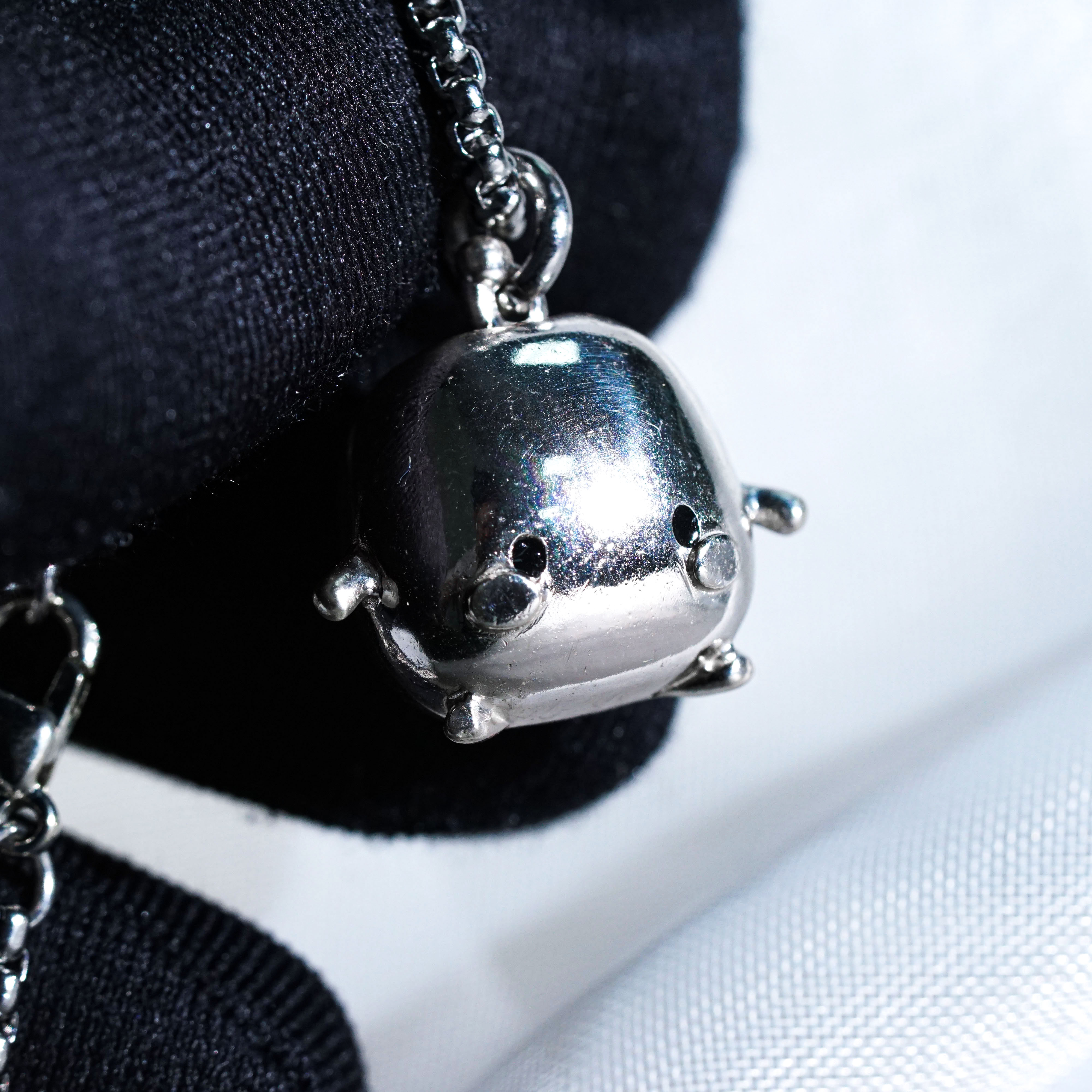 Junimo Necklace, Stardew Valley Inspired Handmade 950 Silver Pendant, Whimsical Fantasy Jewelry Gift for Gamers and Collectors 5 - EternaSilver DSC00810 - EternaSilver