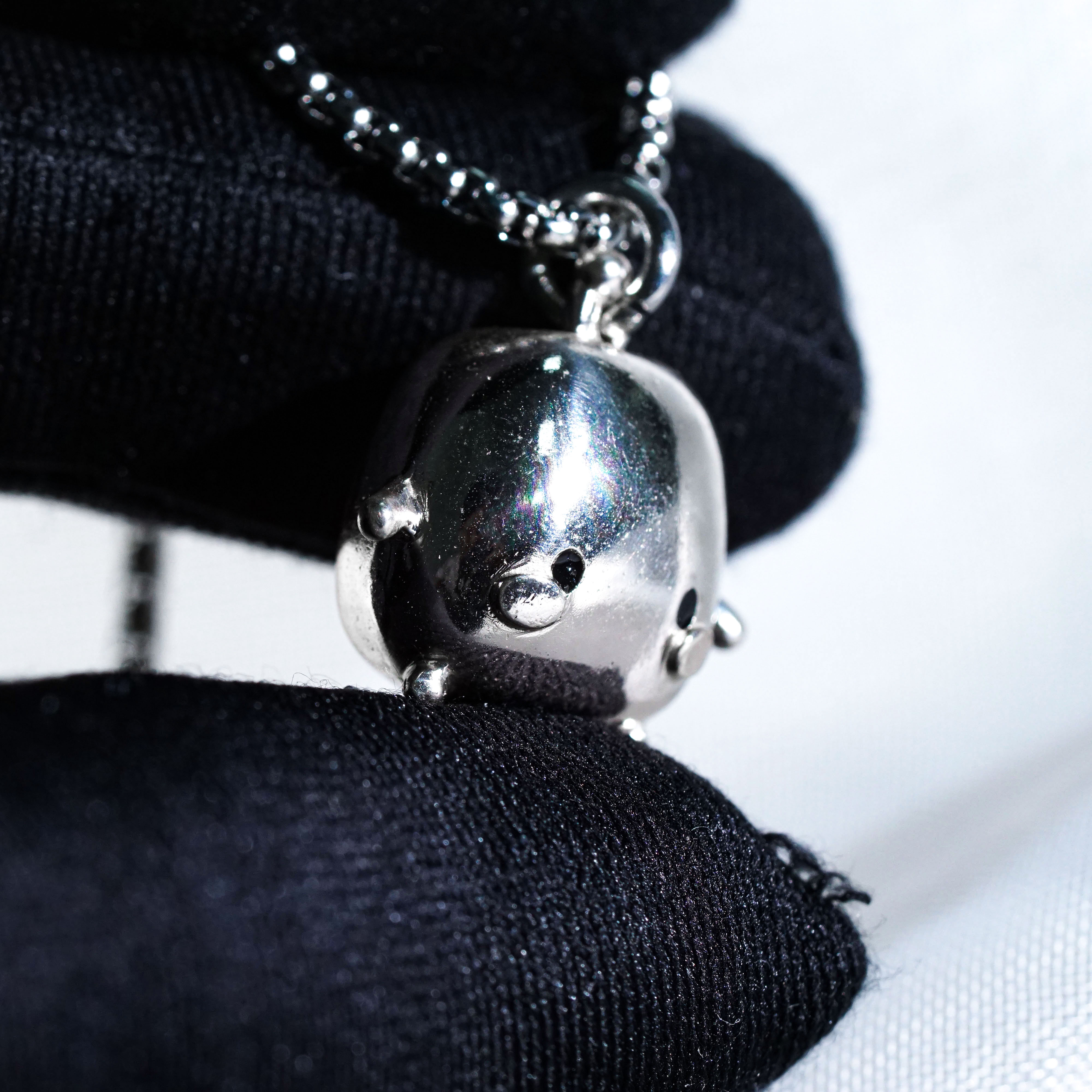 Junimo Necklace, Stardew Valley Inspired Handmade 950 Silver Pendant, Whimsical Fantasy Jewelry Gift for Gamers and Collectors 7 - EternaSilver DSC00812 - EternaSilver