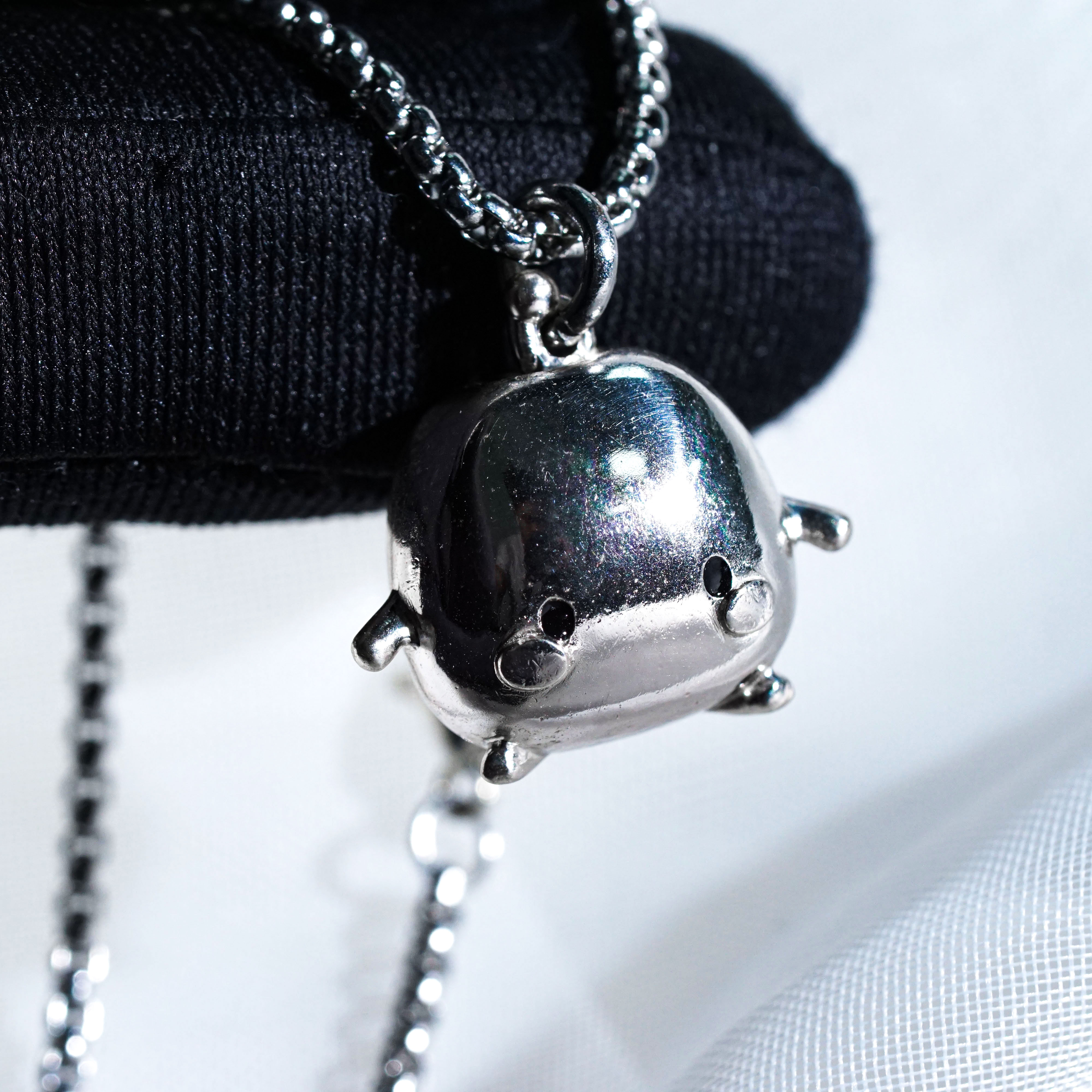 Junimo Necklace, Stardew Valley Inspired Handmade 950 Silver Pendant, Whimsical Fantasy Jewelry Gift for Gamers and Collectors 8 - EternaSilver DSC00813 - EternaSilver