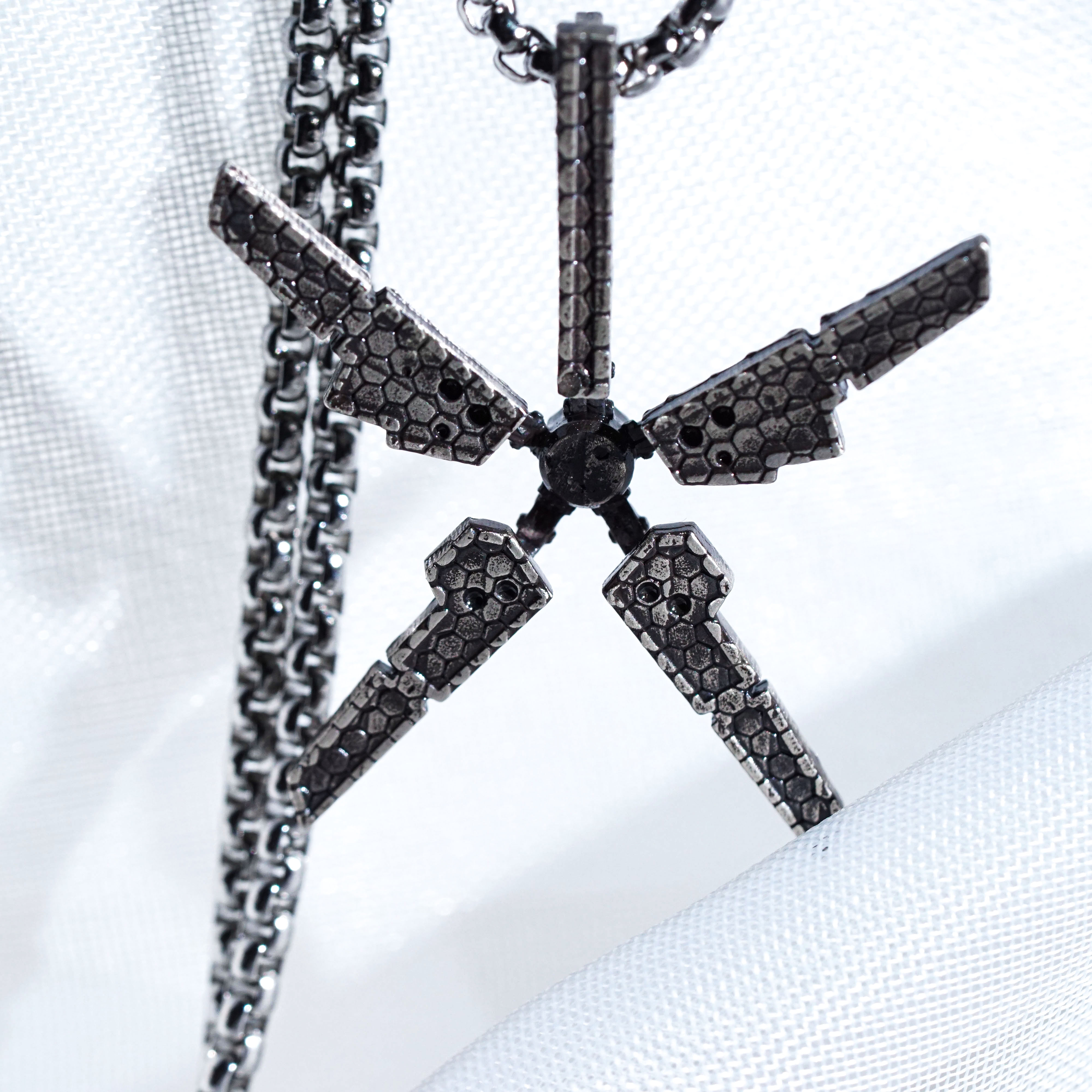 Odradek Scanner Necklace, Death Stranding Inspired Handmade 950 Silver Pendant, Sci-Fi Jewelry Gift for Gamers and Collectors 5 - EternaSilver DSC00825 - EternaSilver