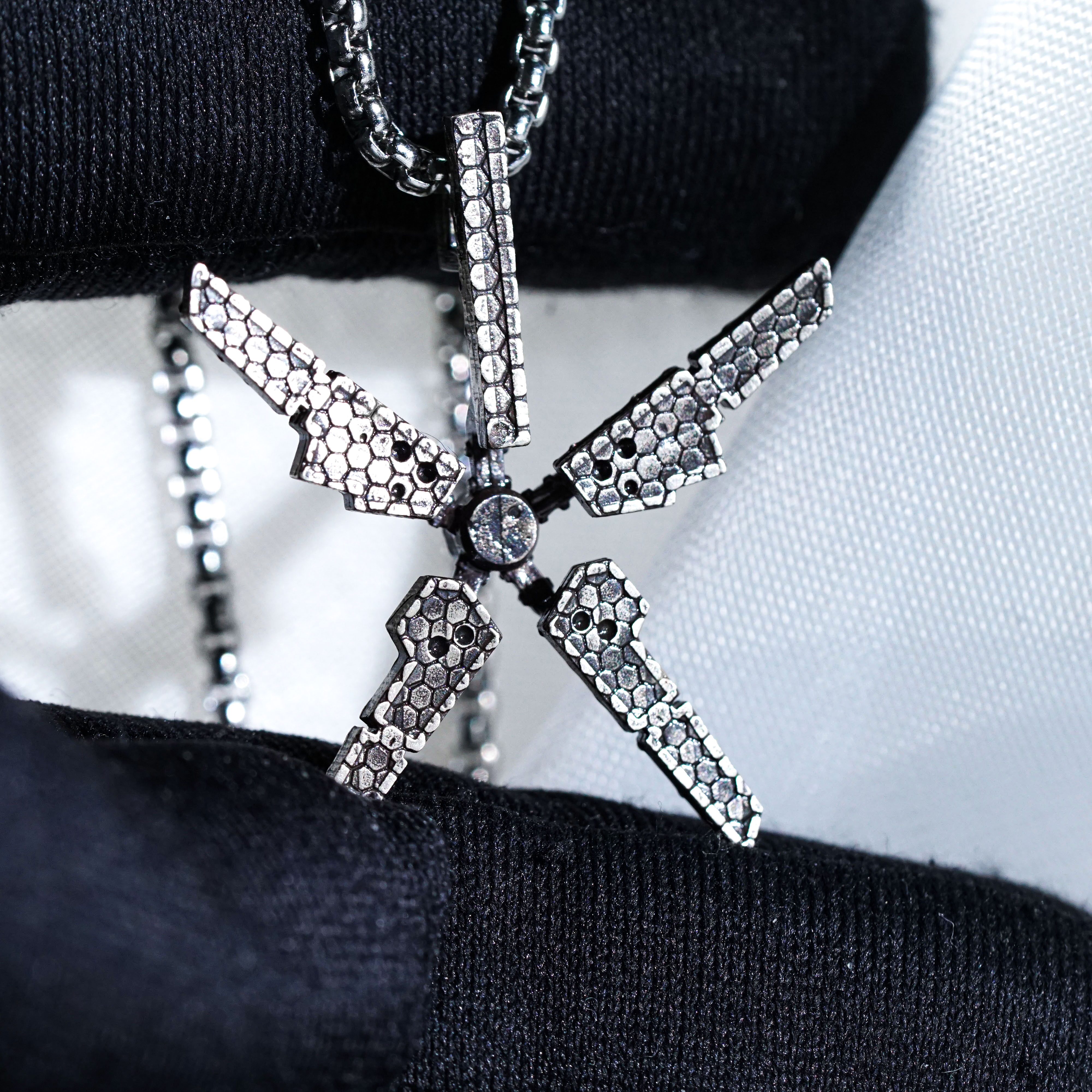 Odradek Scanner Necklace, Death Stranding Inspired Handmade 950 Silver Pendant, Sci-Fi Jewelry Gift for Gamers and Collectors 9 - EternaSilver DSC00829 - EternaSilver