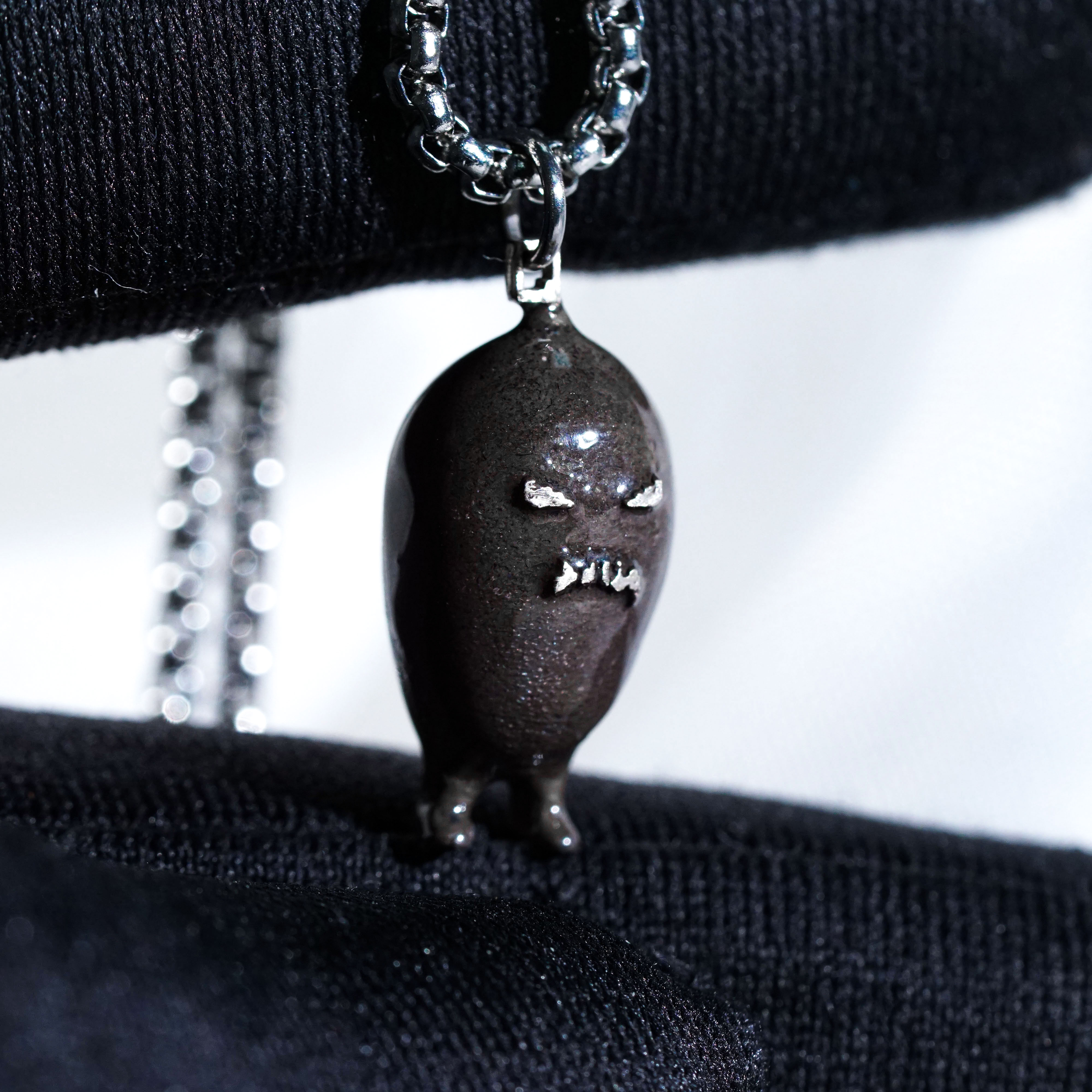 Krobus Necklace, Stardew Valley Inspired Handmade 950 Silver Pendant, Monster Drop Jewelry Gift for Gamers and Collectors 3 - EternaSilver DSC00833 - EternaSilver