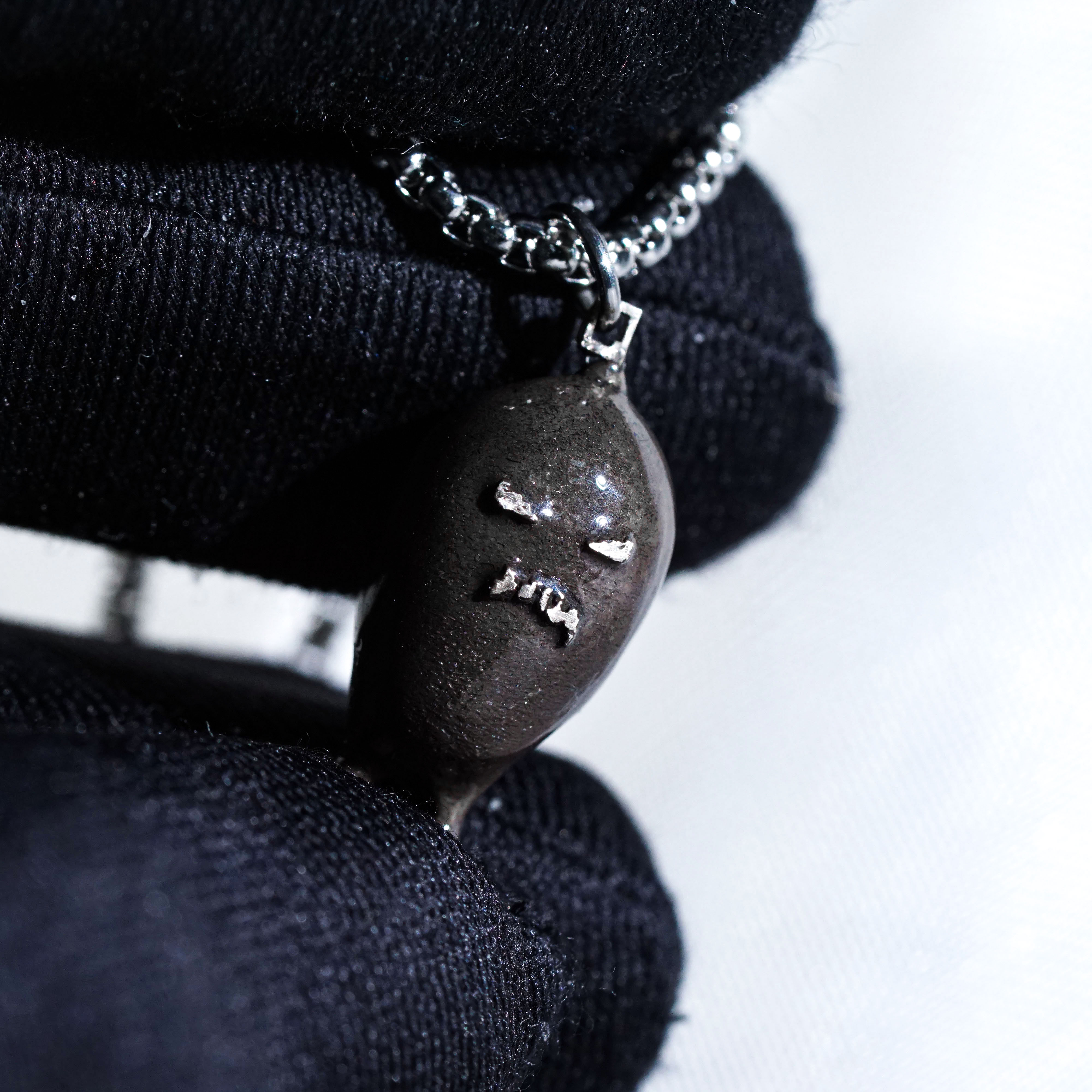 Krobus Necklace, Stardew Valley Inspired Handmade 950 Silver Pendant, Monster Drop Jewelry Gift for Gamers and Collectors 5 - EternaSilver DSC00835 - EternaSilver