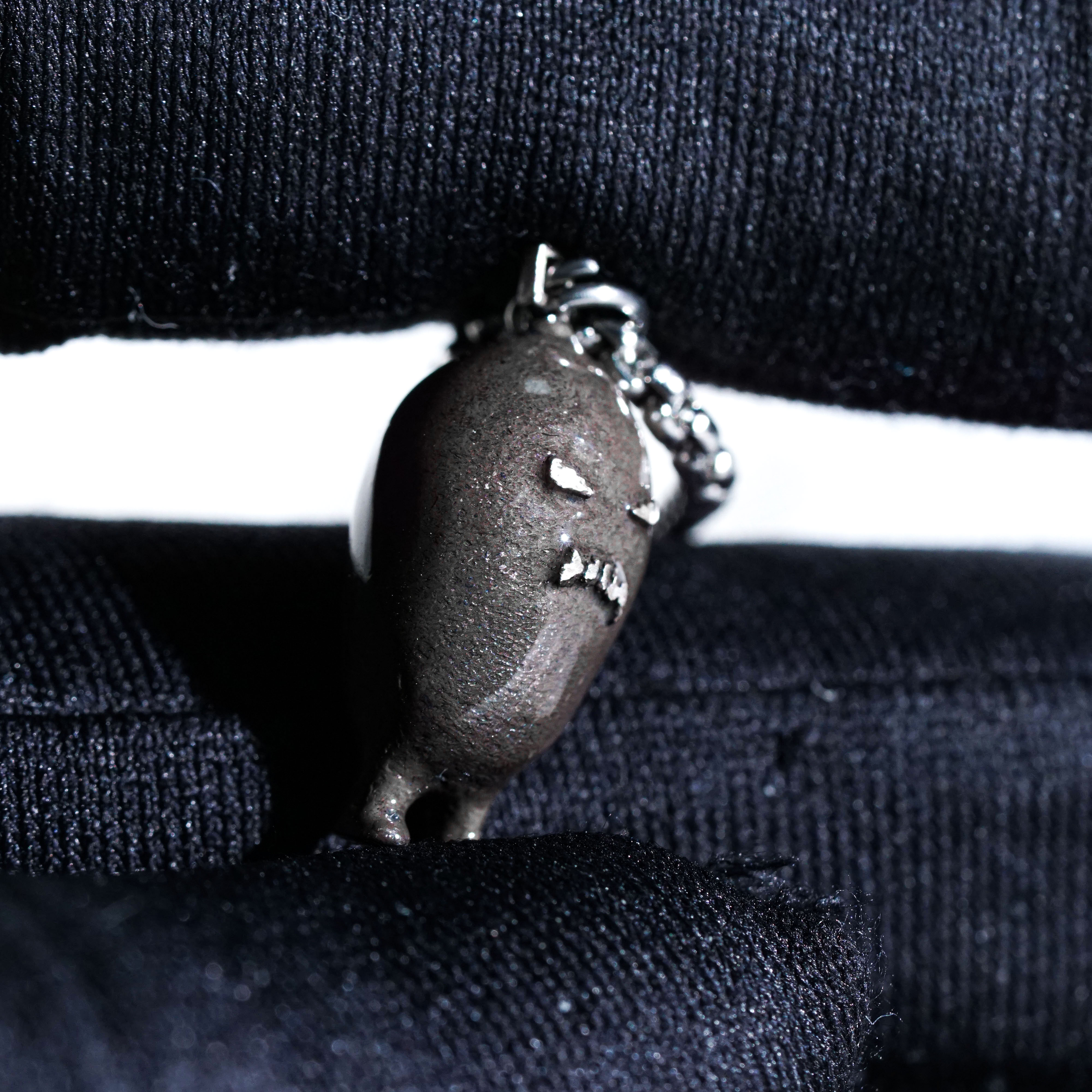 Krobus Necklace, Stardew Valley Inspired Handmade 950 Silver Pendant, Monster Drop Jewelry Gift for Gamers and Collectors 8 - EternaSilver DSC00838 - EternaSilver