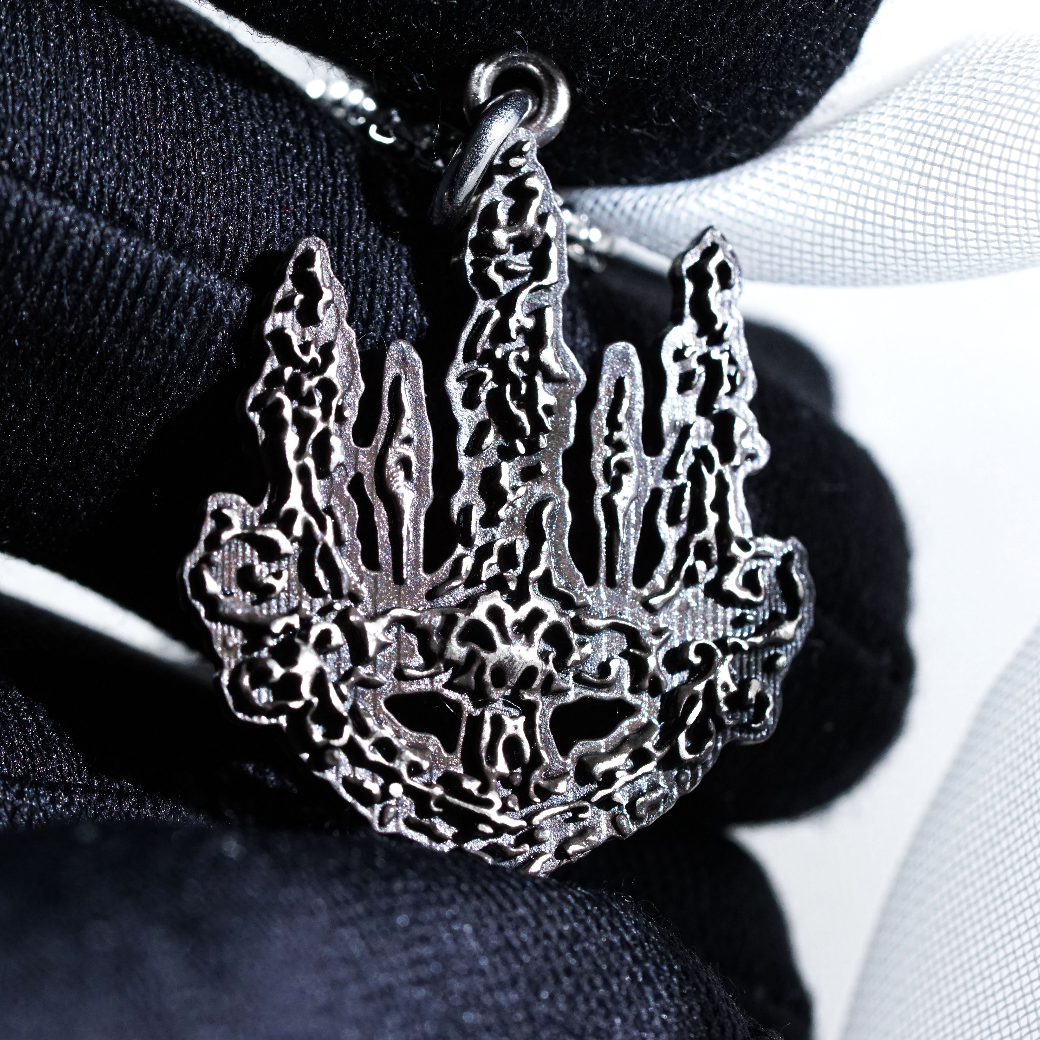 Mohgwyn Dynasty Necklace, Elden Ring Inspired Handmade 950 Silver Pendant, Lord of Blood Faction Jewelry Gift for Gamers and Collectors 8 - EternaSilver DSC00845 - EternaSilver