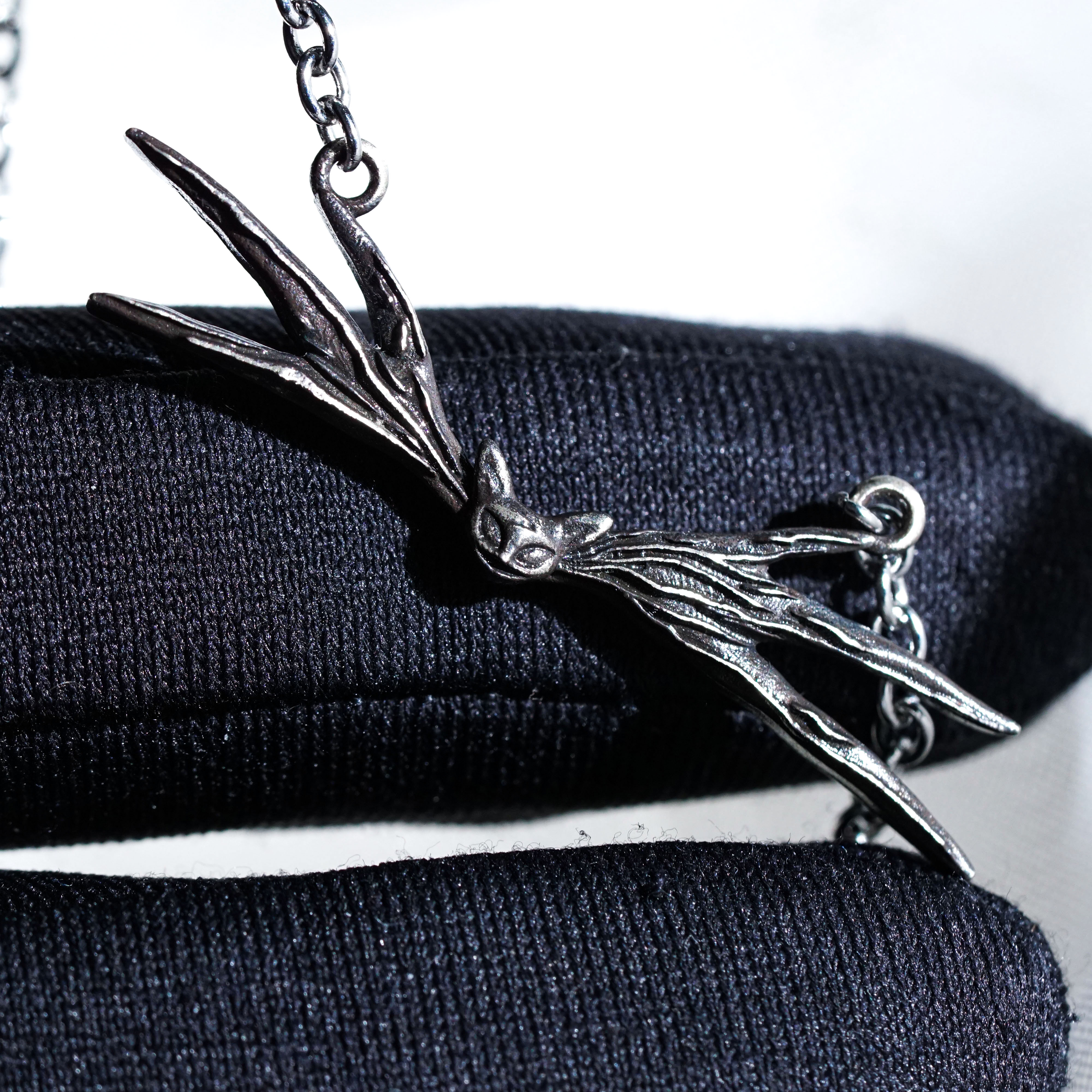 Jack Bow Tie Necklace, Nightmare Before Christmas Inspired Handmade 950 Silver Pendant, Gothic Jewelry Gift for Halloween and Movie Fans 4 - EternaSilver DSC00848 - EternaSilver