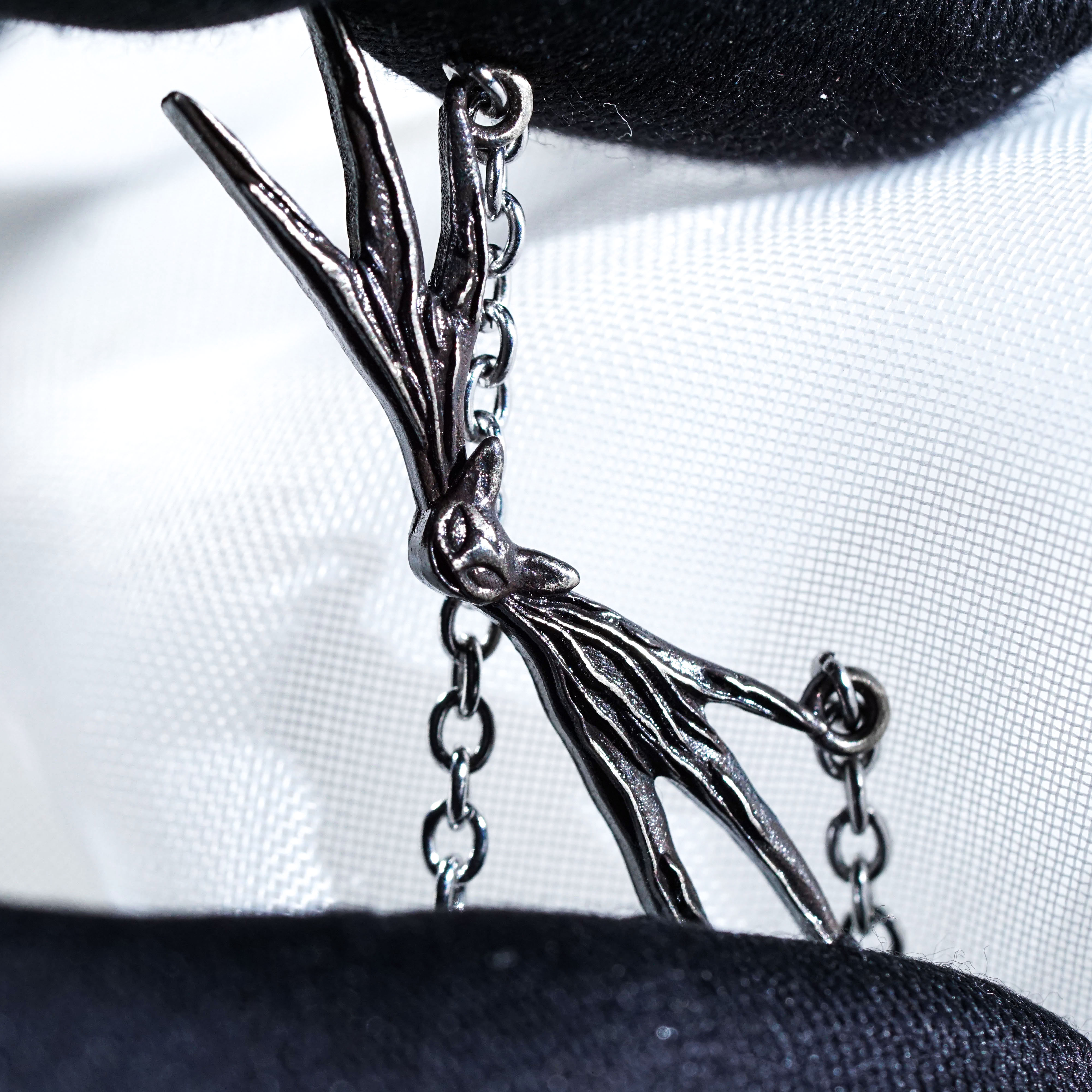 Jack Bow Tie Necklace, Nightmare Before Christmas Inspired Handmade 950 Silver Pendant, Gothic Jewelry Gift for Halloween and Movie Fans 5 - EternaSilver DSC00849 - EternaSilver