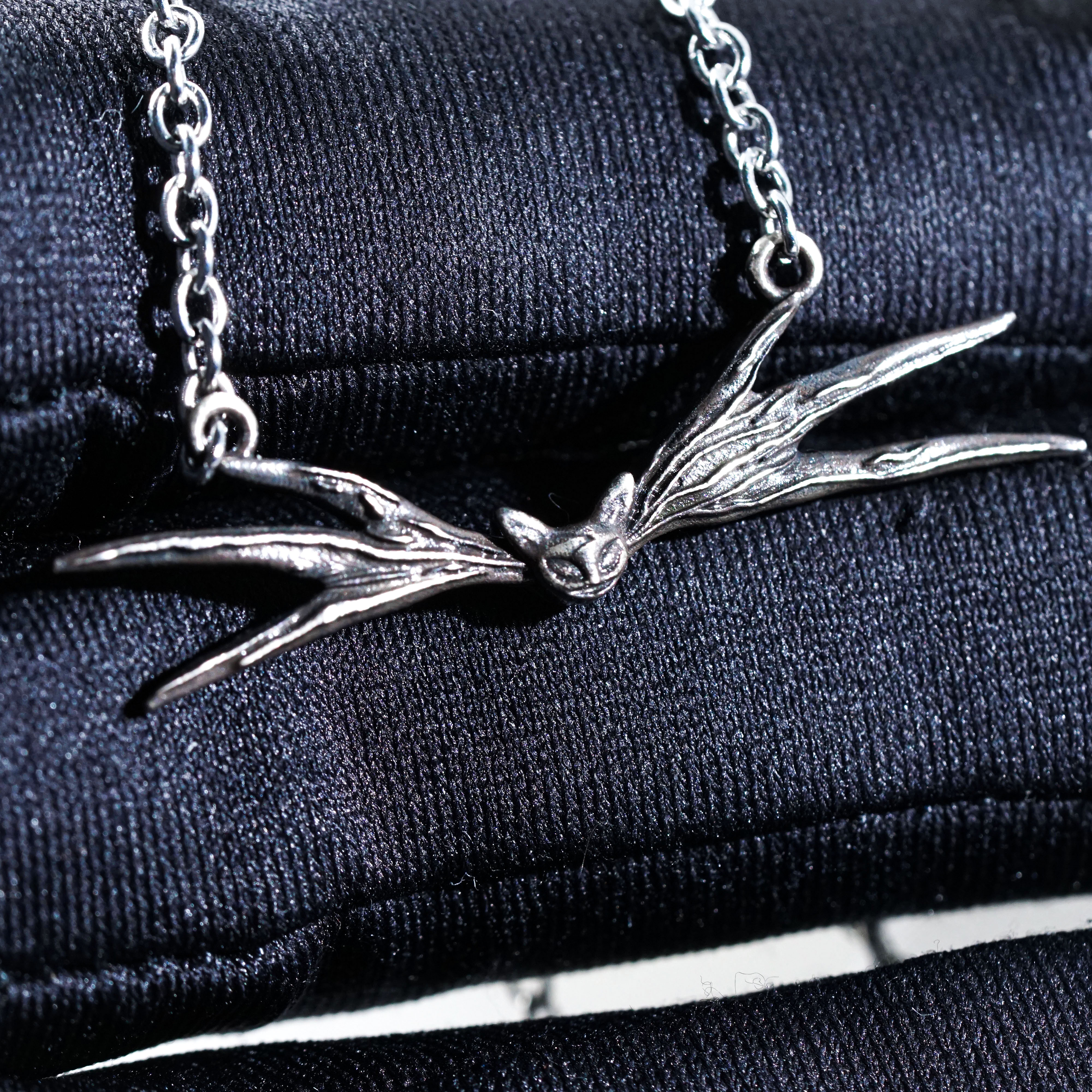 Jack Bow Tie Necklace, Nightmare Before Christmas Inspired Handmade 950 Silver Pendant, Gothic Jewelry Gift for Halloween and Movie Fans 7 - EternaSilver DSC00851 - EternaSilver