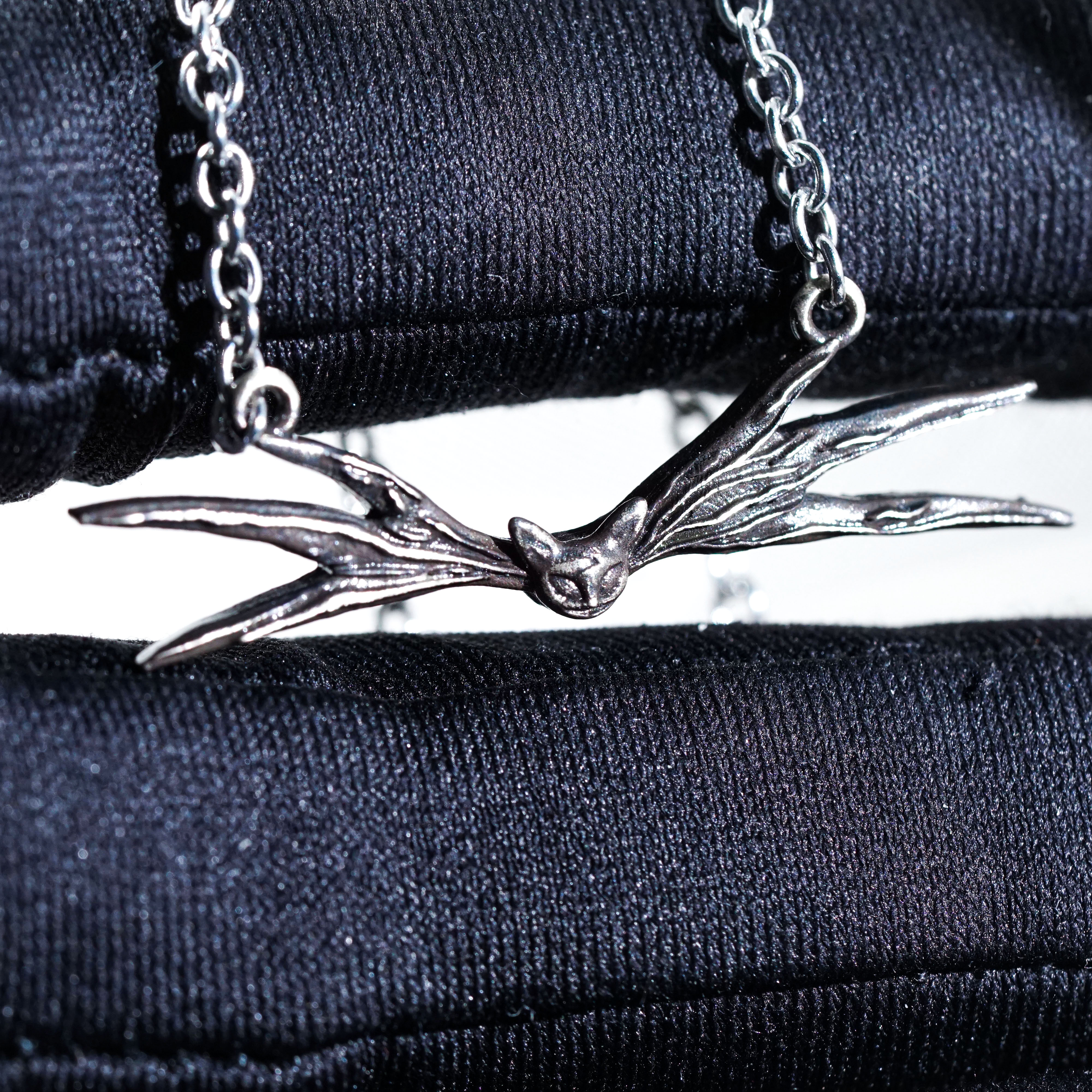 Jack Bow Tie Necklace, Nightmare Before Christmas Inspired Handmade 950 Silver Pendant, Gothic Jewelry Gift for Halloween and Movie Fans 8 - EternaSilver DSC00852 - EternaSilver