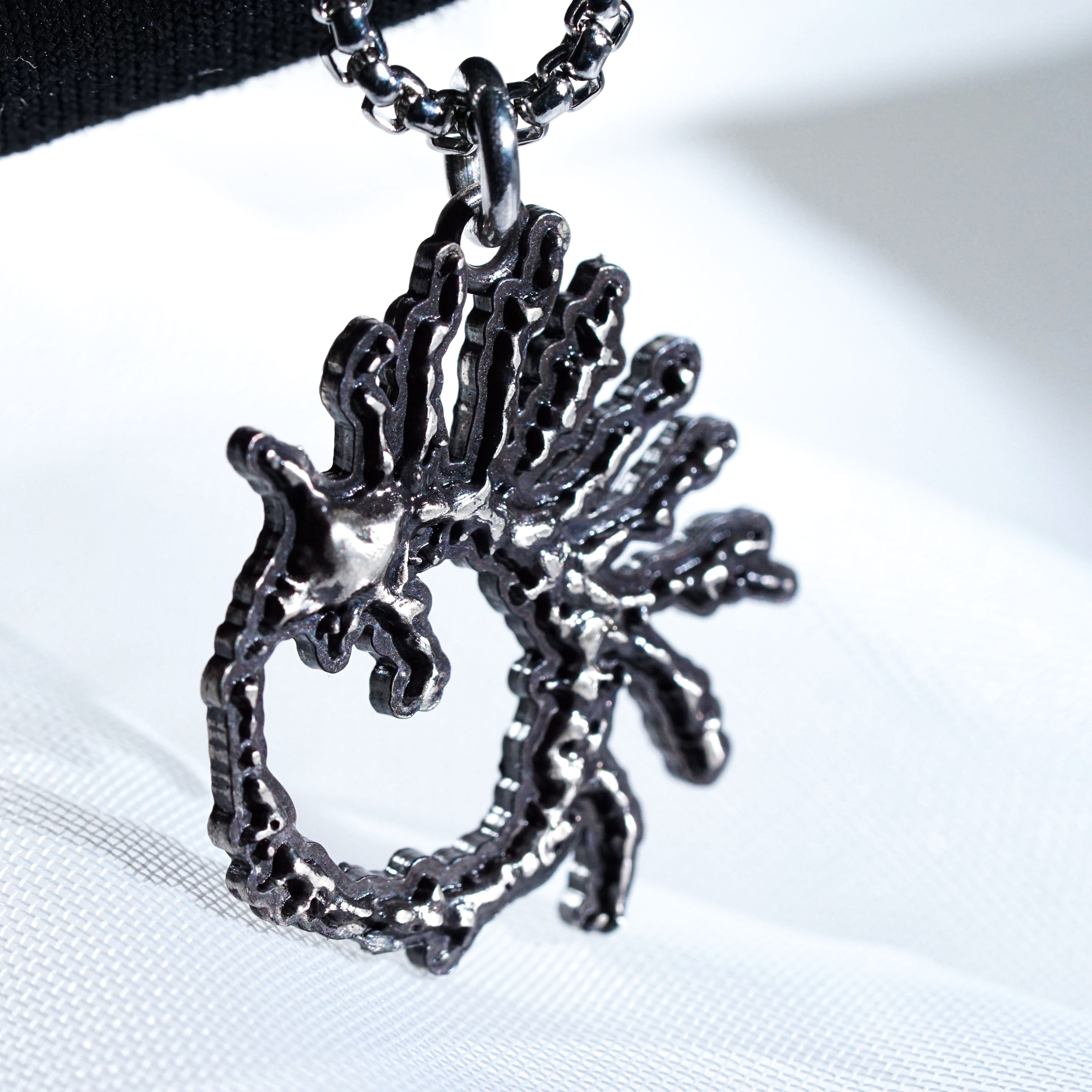 Servants of Death Necklace, Elden Ring Inspired Handmade 950 Silver Pendant, Deathroot Faction Jewelry Gift for Gamers and Collectors 7 - EternaSilver DSC00880 - EternaSilver