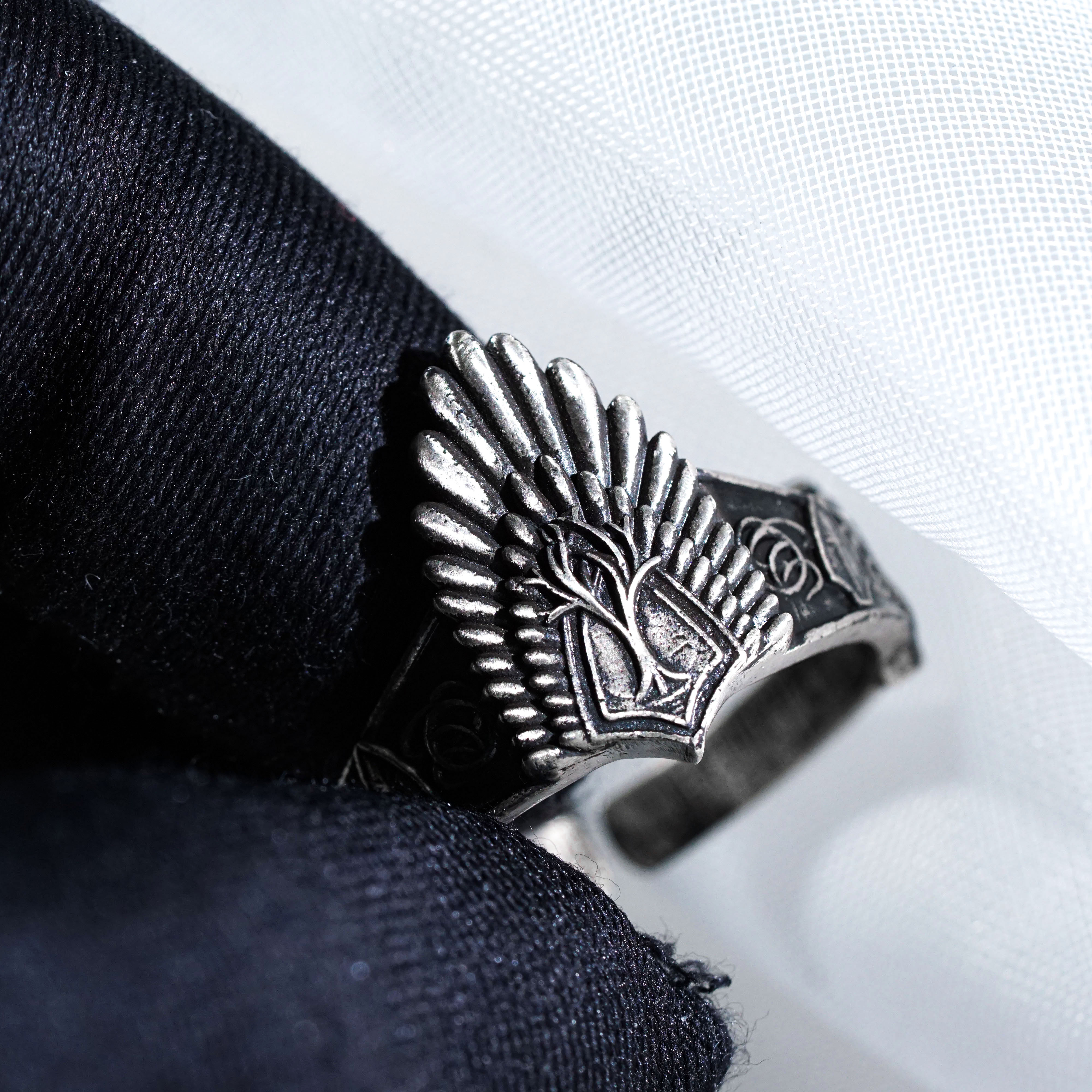 Aragorn Ring, Lord of the Rings Inspired Handmade 950 Silver Ring, King of Gondor Crown Ring, Fantasy Jewelry Gift for LOTR Fans 11 - EternaSilver DSC00913 - EternaSilver