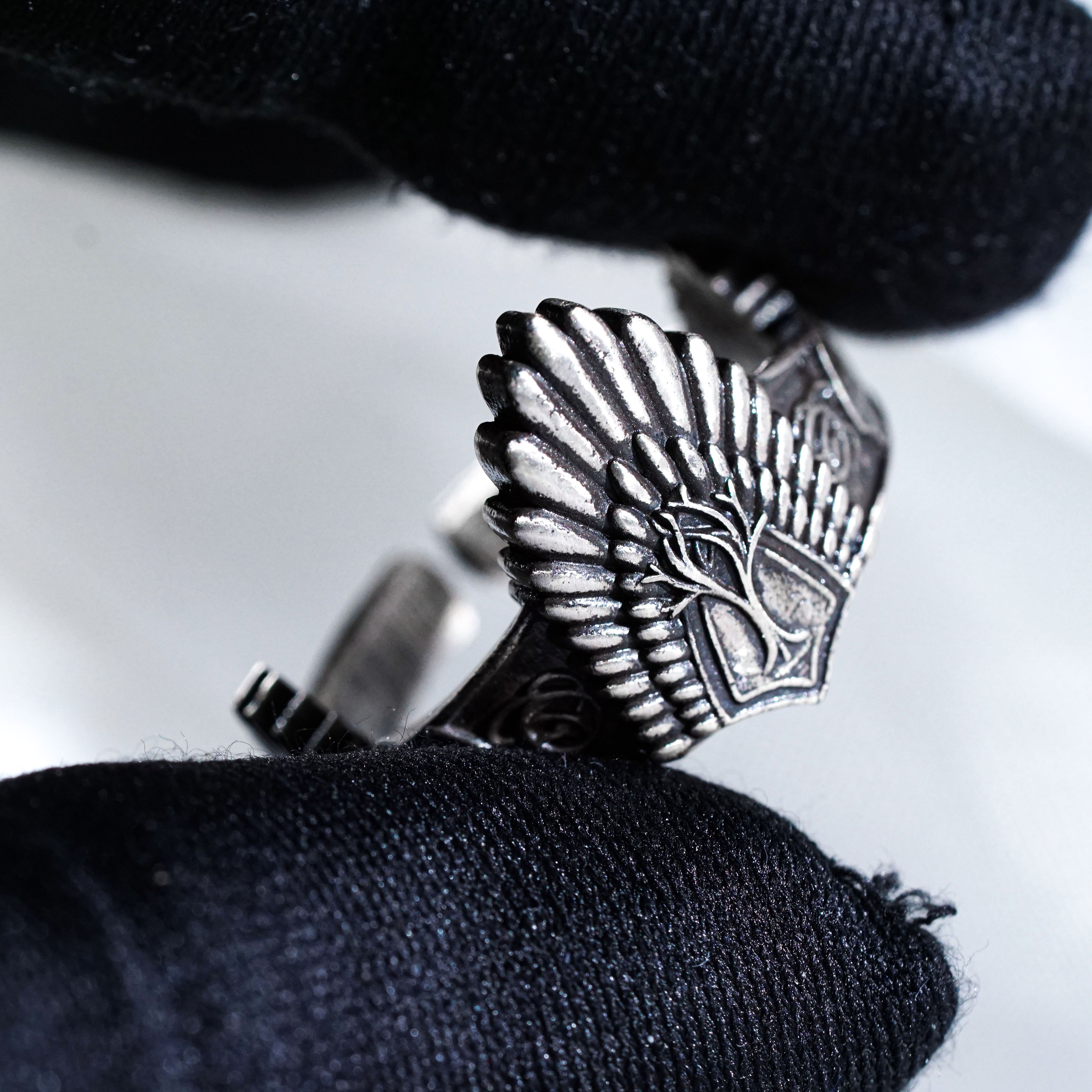 Aragorn Ring, Lord of the Rings Inspired Handmade 950 Silver Ring, King of Gondor Crown Ring, Fantasy Jewelry Gift for LOTR Fans 13 - EternaSilver DSC00915 - EternaSilver