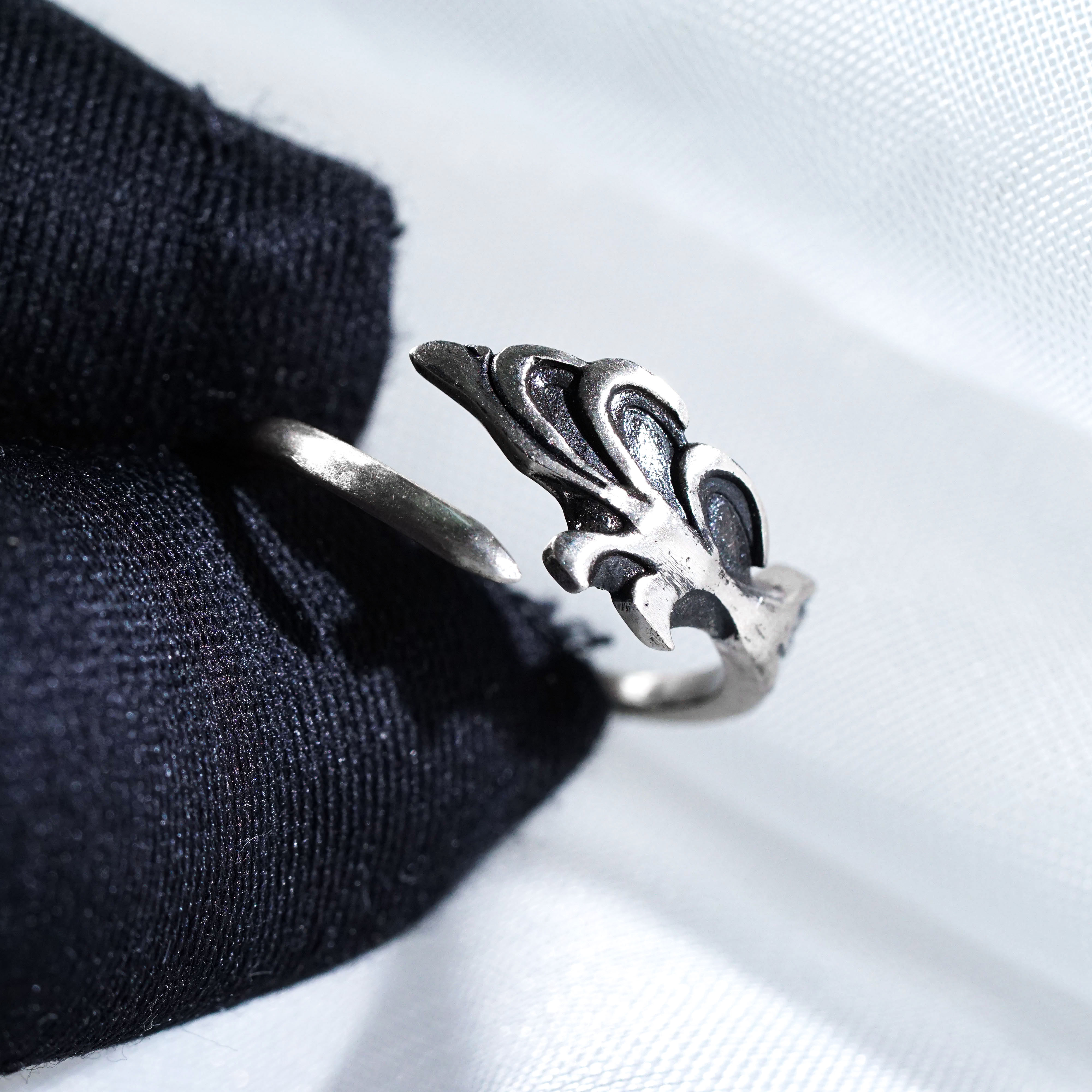 Apothecary Diaries Mao Mao Hairpin Ring, Custom Handmade 950 Silver Adjustable Ring, Inspired by The Apothecary Diaries, Gift for Anime and Fantasy Jewelry Fans 9 - EternaSilver DSC00916 - EternaSilver