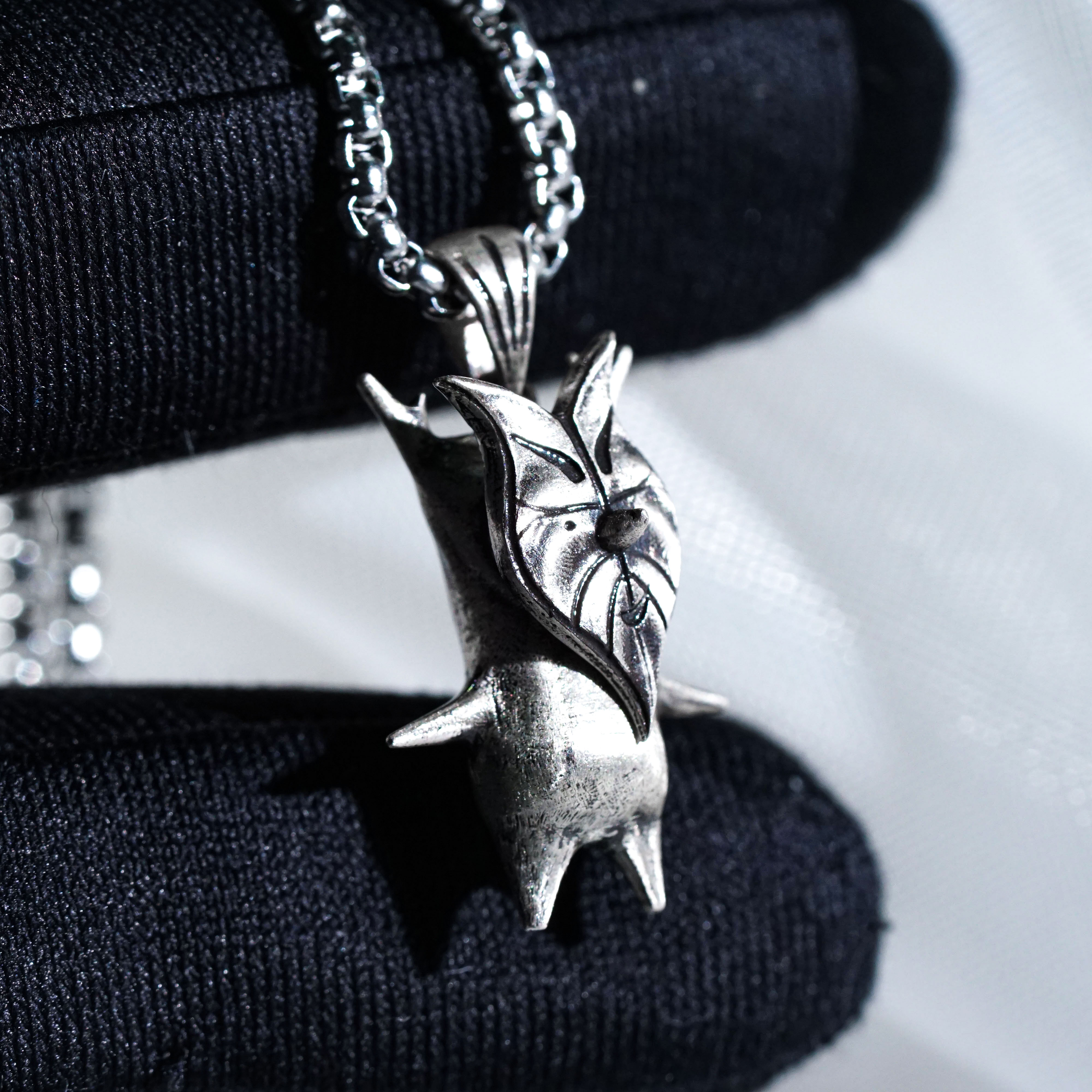 Koroks Necklace, The Legend of Zelda Inspired Handmade 950 Silver Pendant, Forest Spirit Jewelry Gift for Gamers and Collectors 5 - EternaSilver DSC00928 - EternaSilver