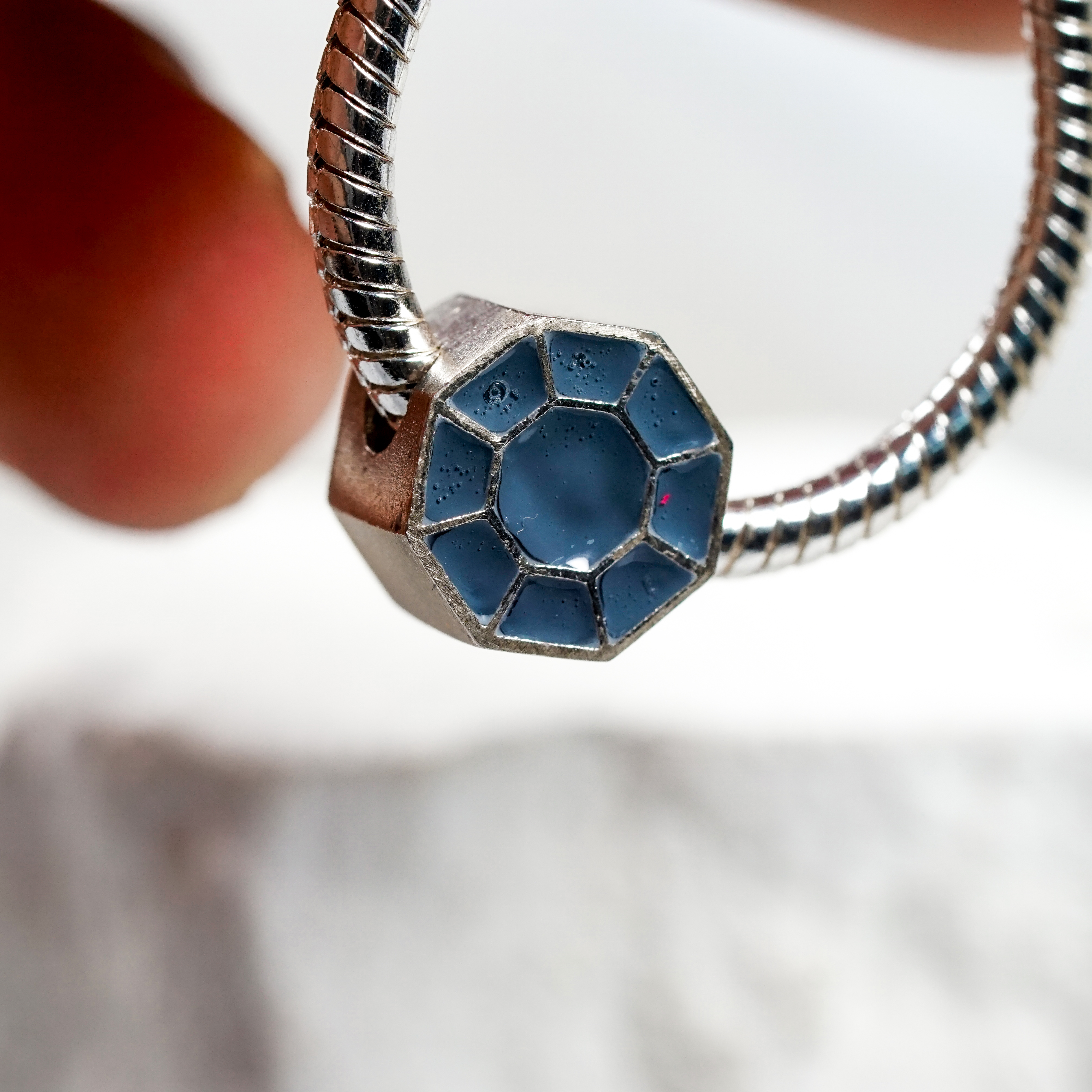 Pokémon Boulder Badge Charm, Custom Handmade 950 Silver Pandora Style Bead, Pokémon Gym Badge Jewelry Gift for Collectors and Fans 6 - EternaSilver DSC04607 - EternaSilver