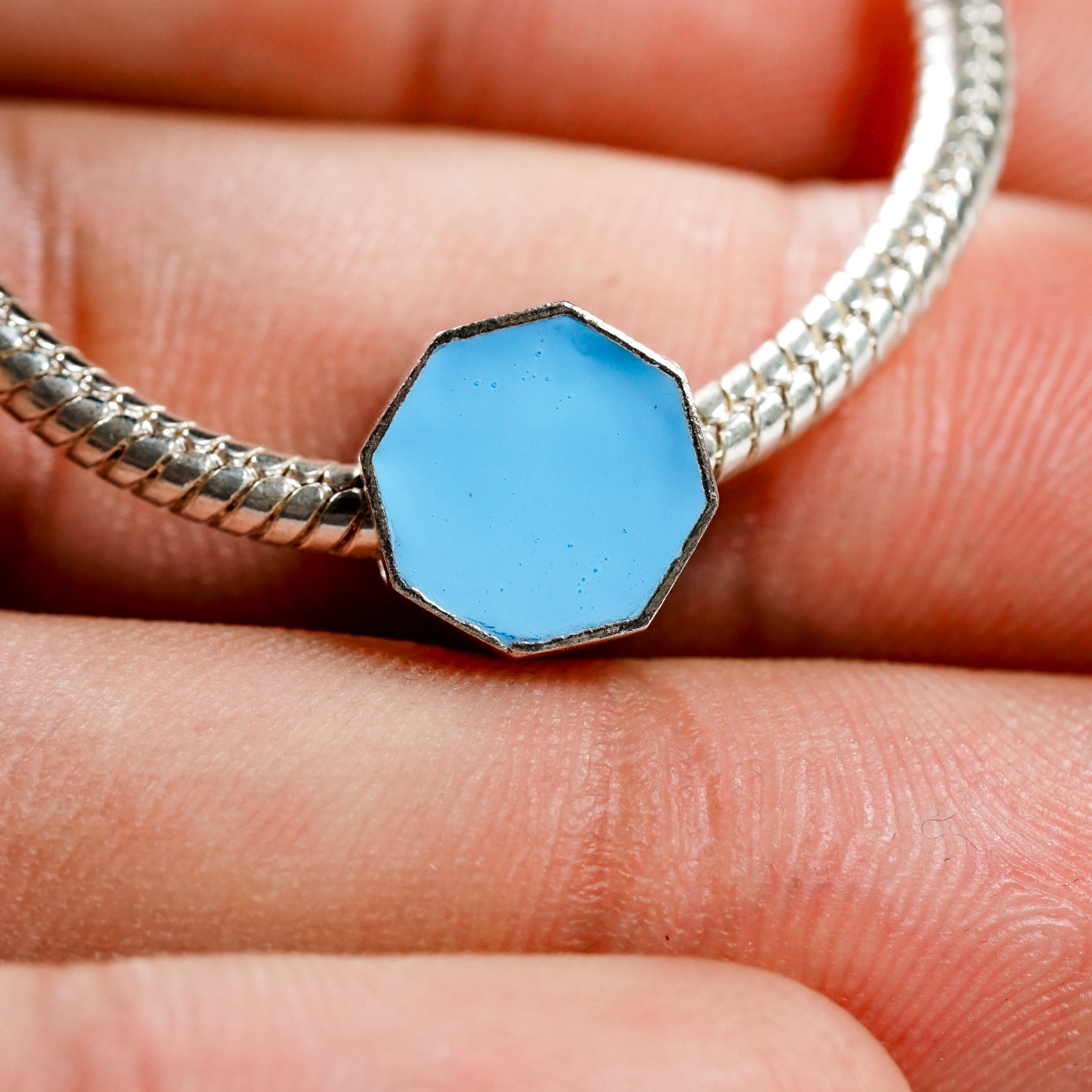 Pokémon Mineral Badge Charm, Custom Handmade 950 Silver Pandora Style Bead, Pokémon Gym Badge Jewelry Gift for Collectors and Fans 10 - EternaSilver DSC04615 - EternaSilver