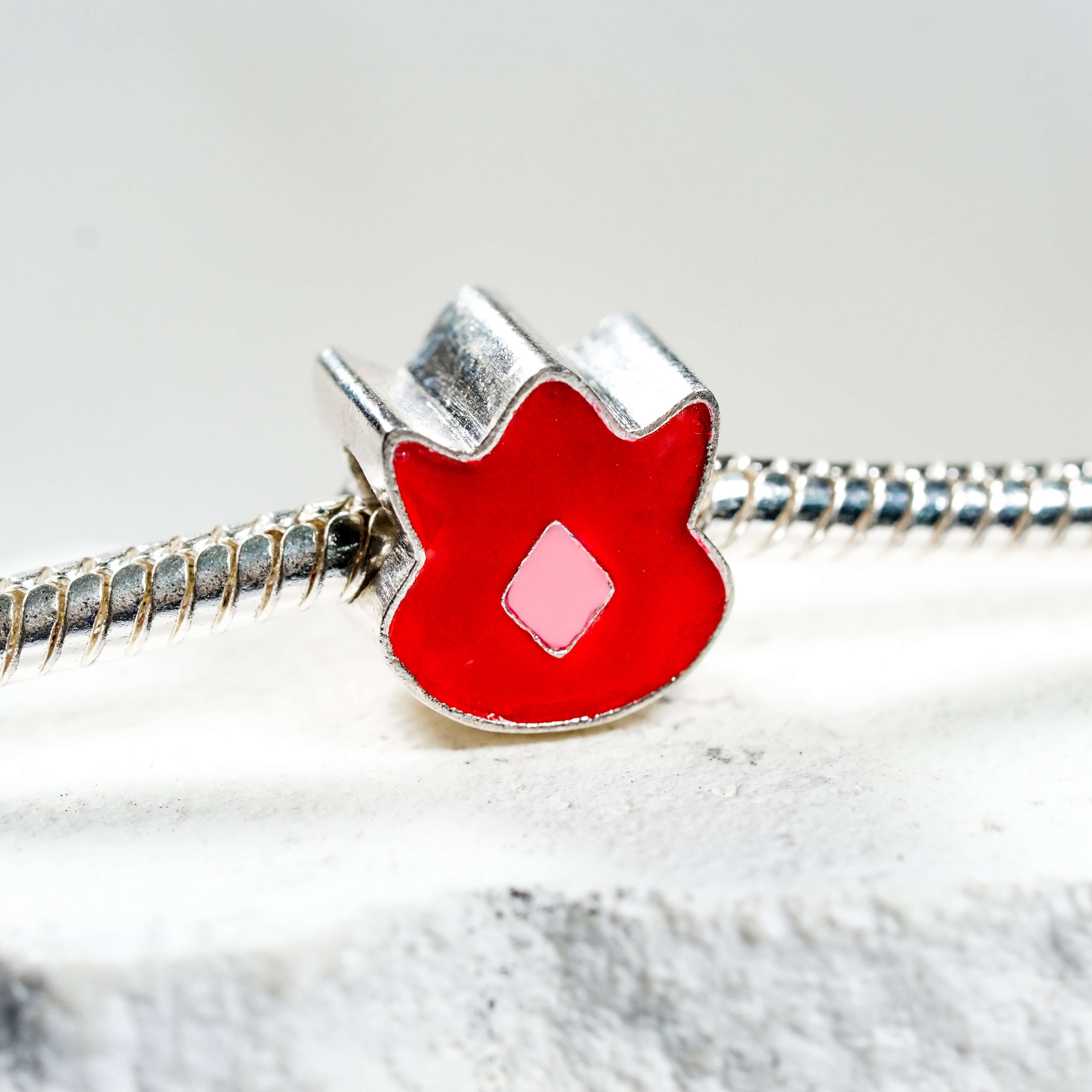 Pokémon Volcano Badge Charm, Custom Handmade 950 Silver Pandora Style Bead, Pokémon Gym Badge Jewelry Gift for Collectors and Fans 4 - EternaSilver DSC04629 - EternaSilver