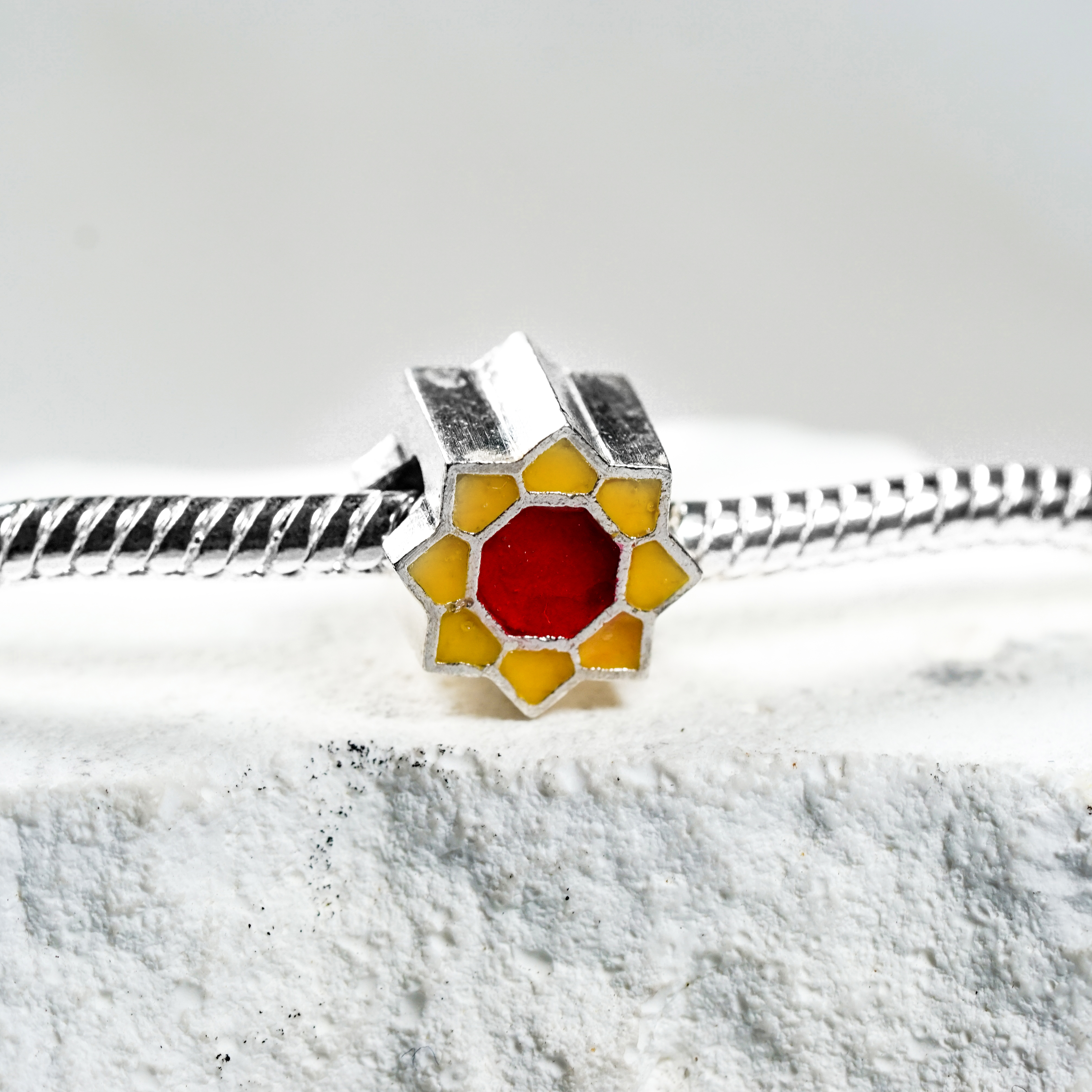 Pokémon Thunder Badge Charm, Custom Handmade 950 Silver Pandora Style Bead, Pokémon Gym Badge Jewelry Gift for Collectors and Fans 3 - EternaSilver DSC04632 - EternaSilver