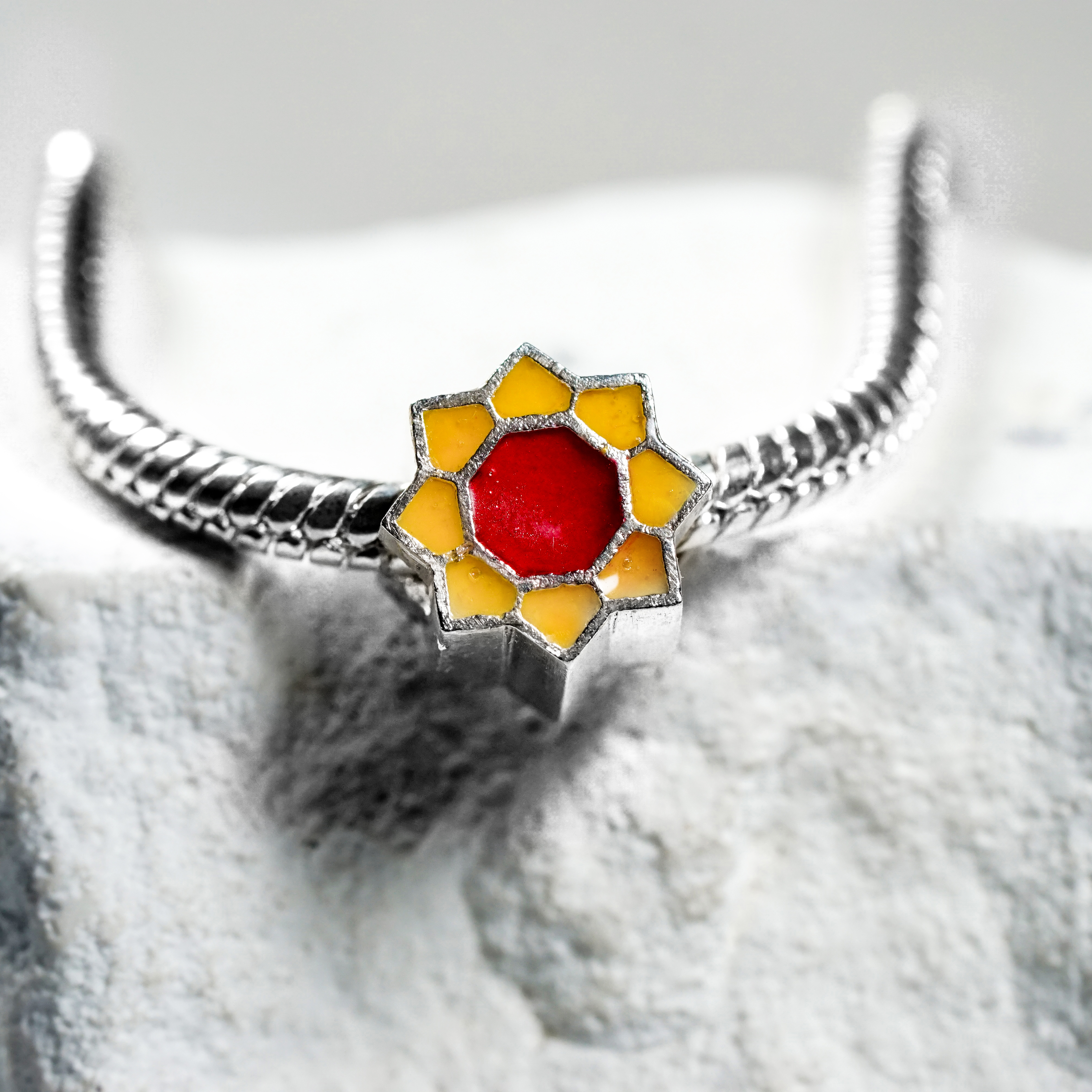 Pokémon Thunder Badge Charm, Custom Handmade 950 Silver Pandora Style Bead, Pokémon Gym Badge Jewelry Gift for Collectors and Fans 4 - EternaSilver DSC04633 - EternaSilver