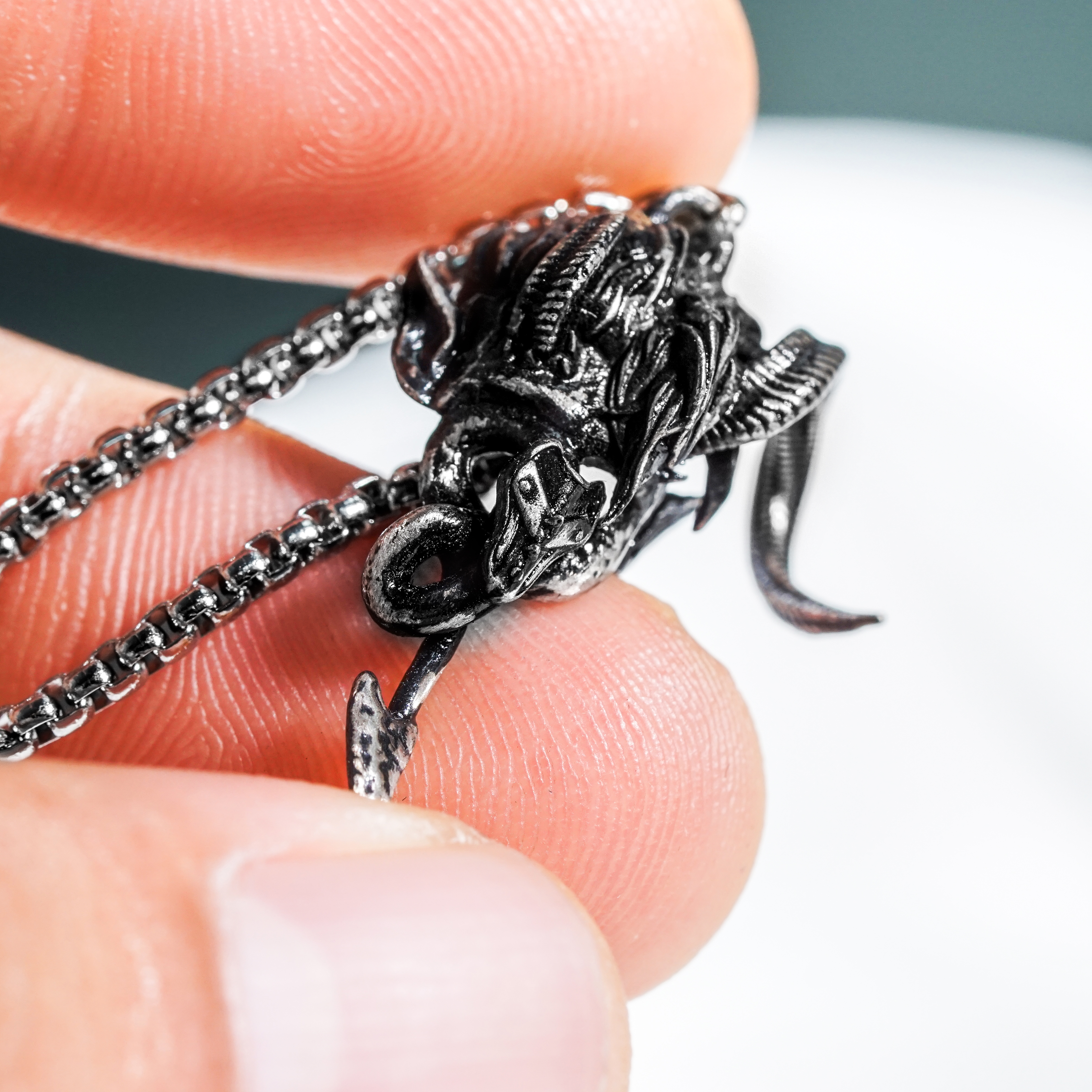 Karlach Necklace, Baldur’s Gate 3 Inspired Jewelry, Infernal Engine Pendant, Tiefling Warrior Gift, Gothic Fantasy Necklace for Gamers 6 - EternaSilver DSC07930 - EternaSilver
