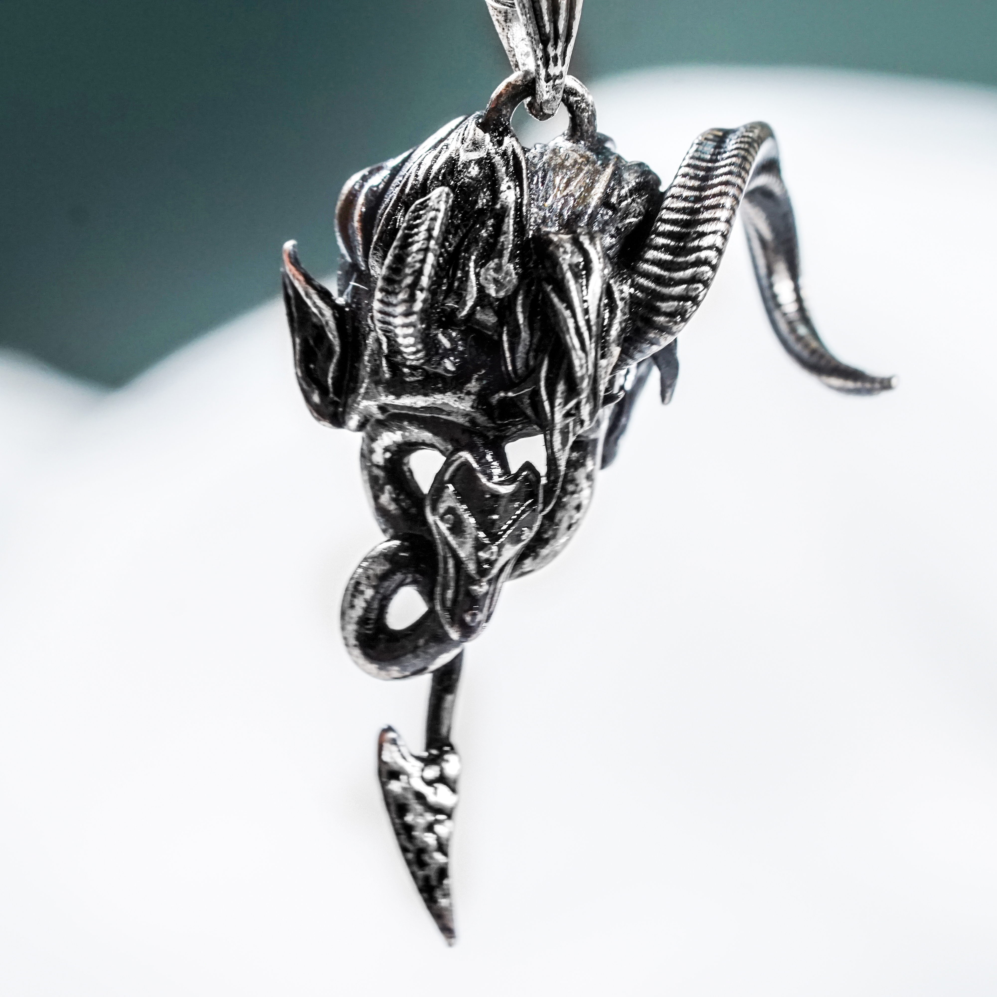 Karlach Necklace, Baldur’s Gate 3 Inspired Jewelry, Infernal Engine Pendant, Tiefling Warrior Gift, Gothic Fantasy Necklace for Gamers 1 - EternaSilver DSC07932 - EternaSilver