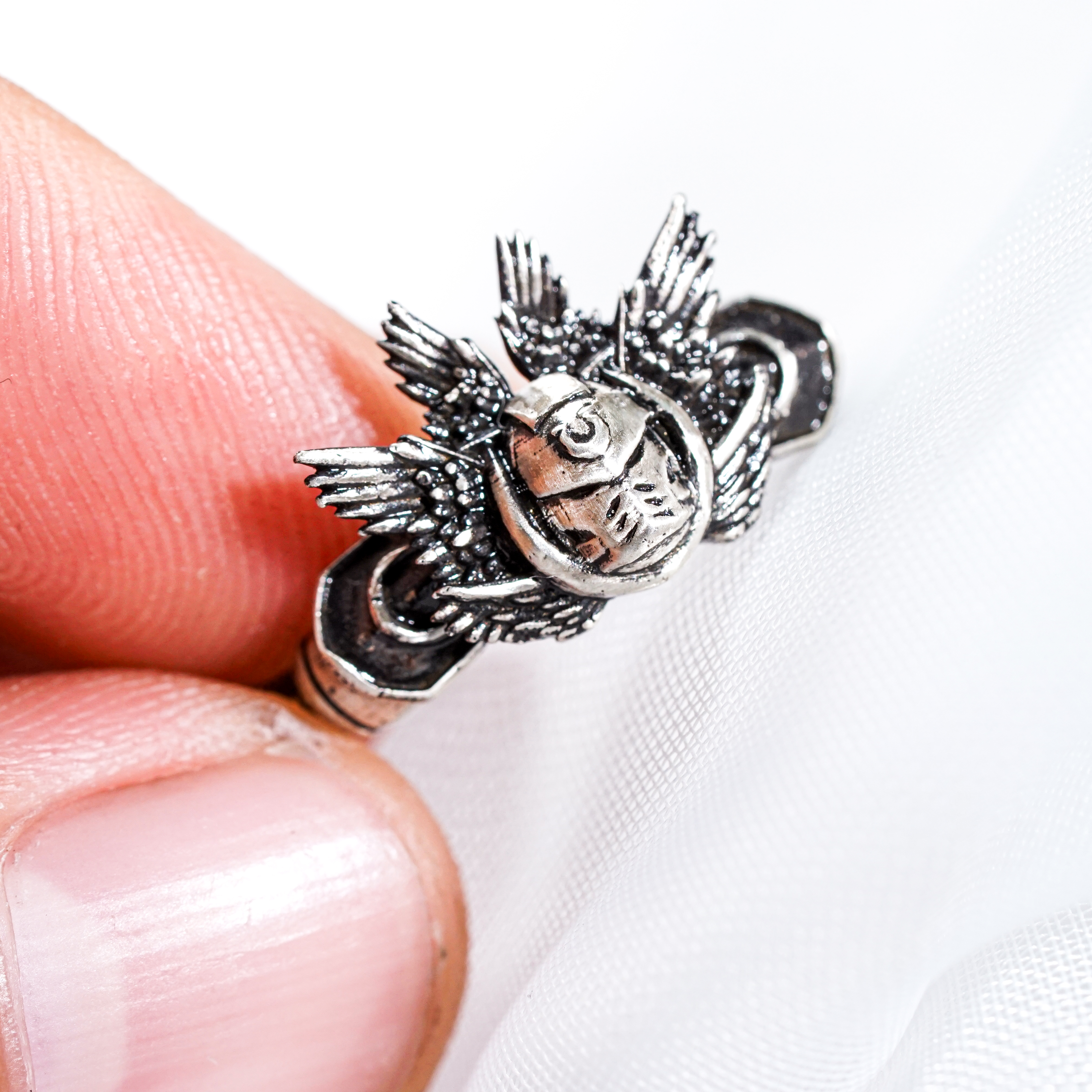 Warhammer 40k Titus Ring, Custom Handmade Silver 950 Jewelry, Space Marine Ultramarines Inspired Ring, Unique Gift for Warhammer Fans 5 - EternaSilver DSC08173 - EternaSilver