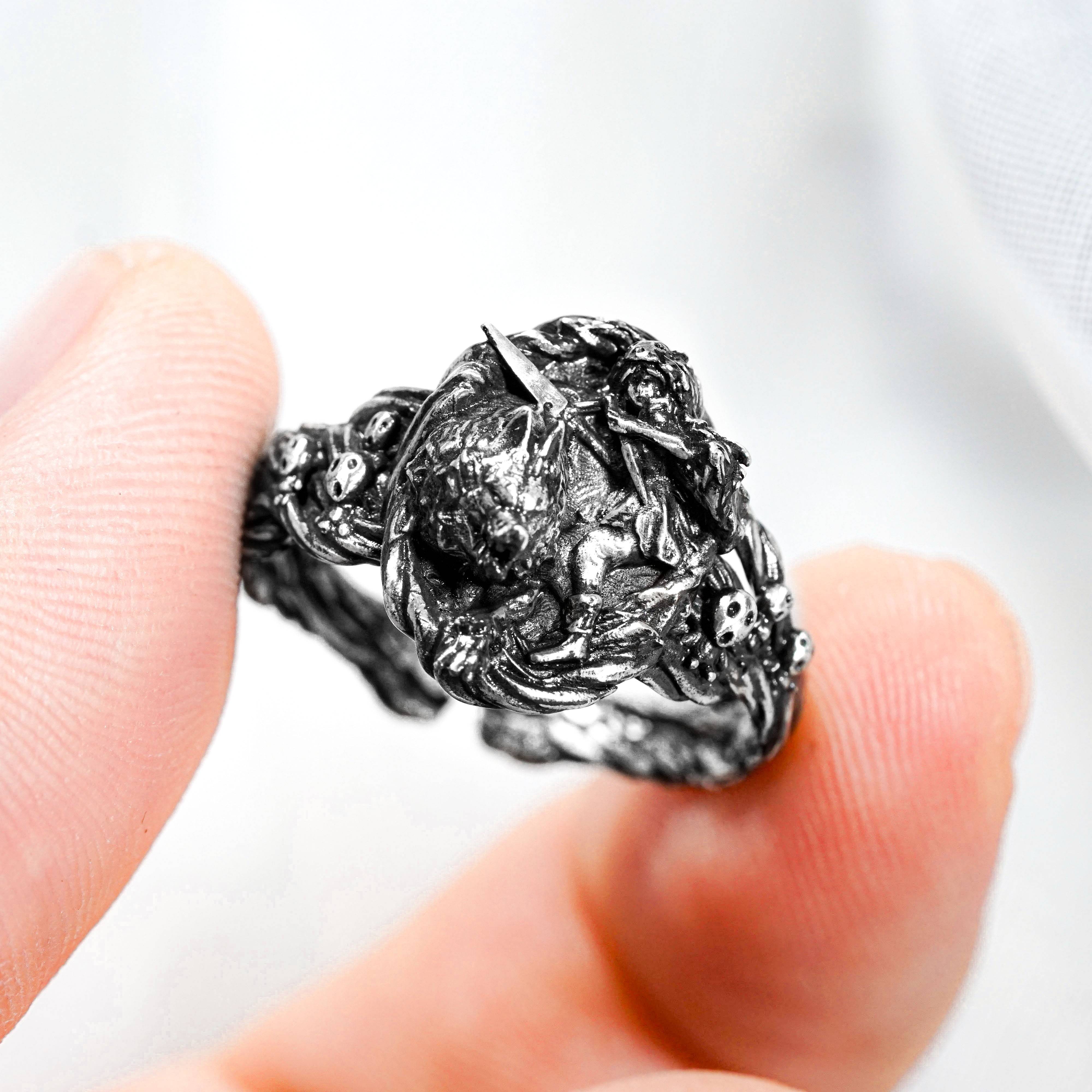 Mononoke Princess With Wolf Ring, Mononoke Hime 950 Silver Jewelry, Anime Cosplay & Cottagecore Jewelry, Gift for Her 6 - EternaSilver DSC08634 - EternaSilver