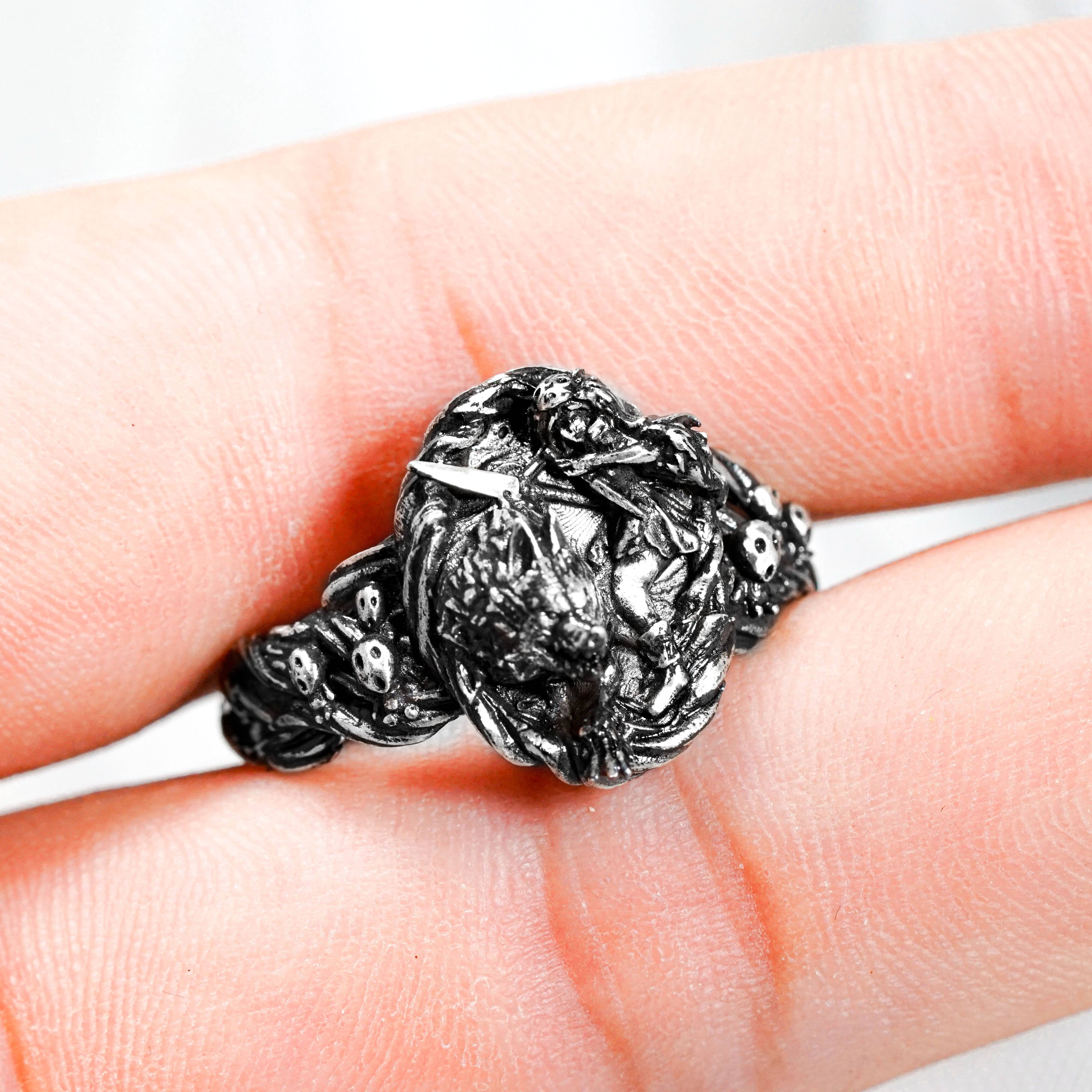 Mononoke Princess With Wolf Ring, Mononoke Hime 950 Silver Jewelry, Anime Cosplay & Cottagecore Jewelry, Gift for Her 3 - EternaSilver DSC08637 - EternaSilver