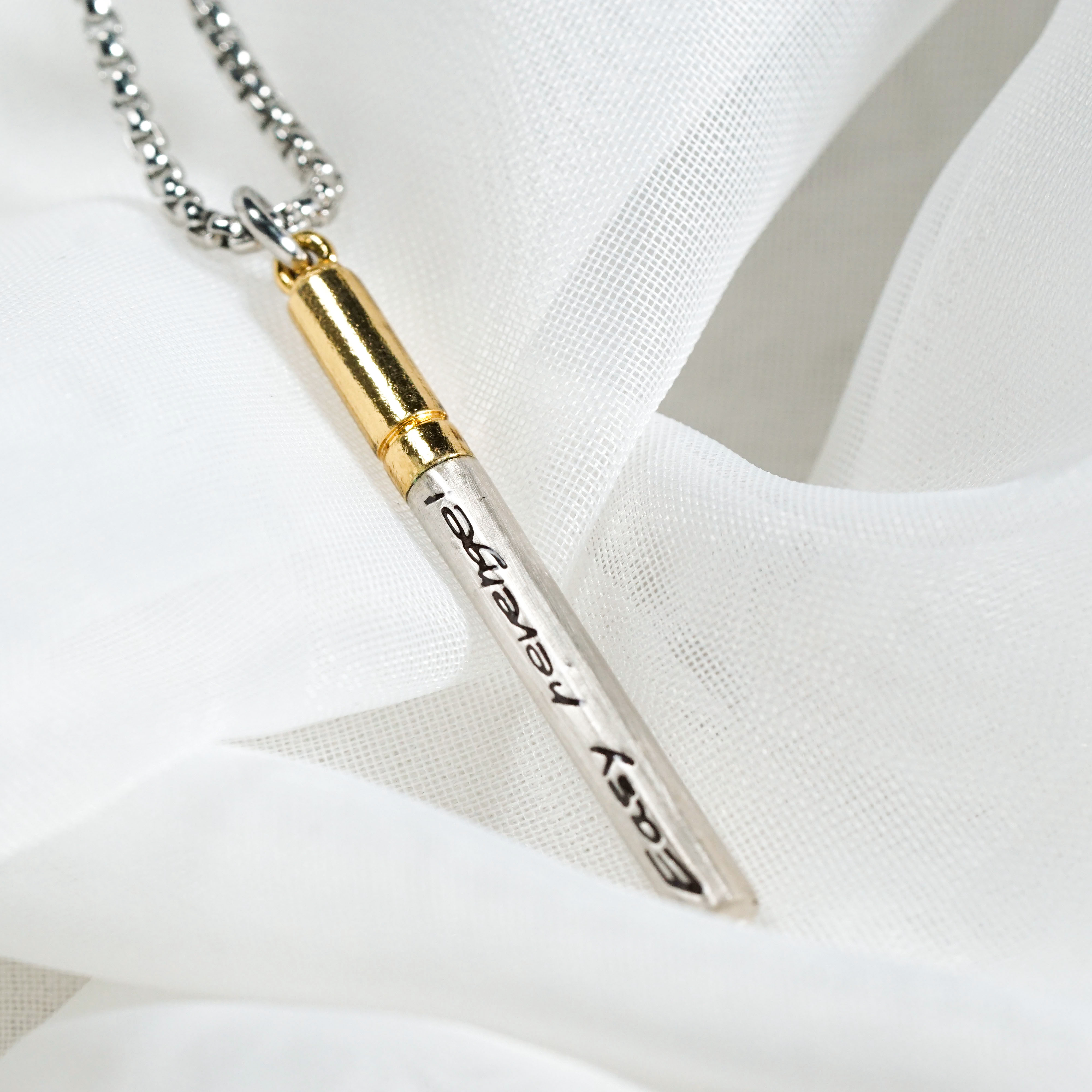 Silver 950 Chainsaw Anime Inspired Necklace, "Easy Revenge!" Fanmade Handmade Pendant, Cigarette Necklace, Anime Jewelry Gifs 8 - EternaSilver DSC08895 - EternaSilver